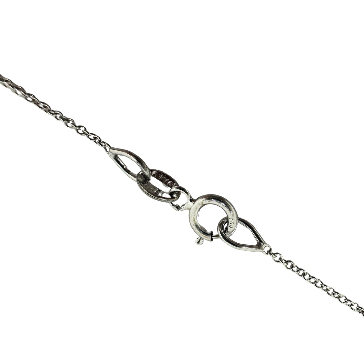 18K White Gold Pear Cut Emerald and Diamond Pendant Necklace