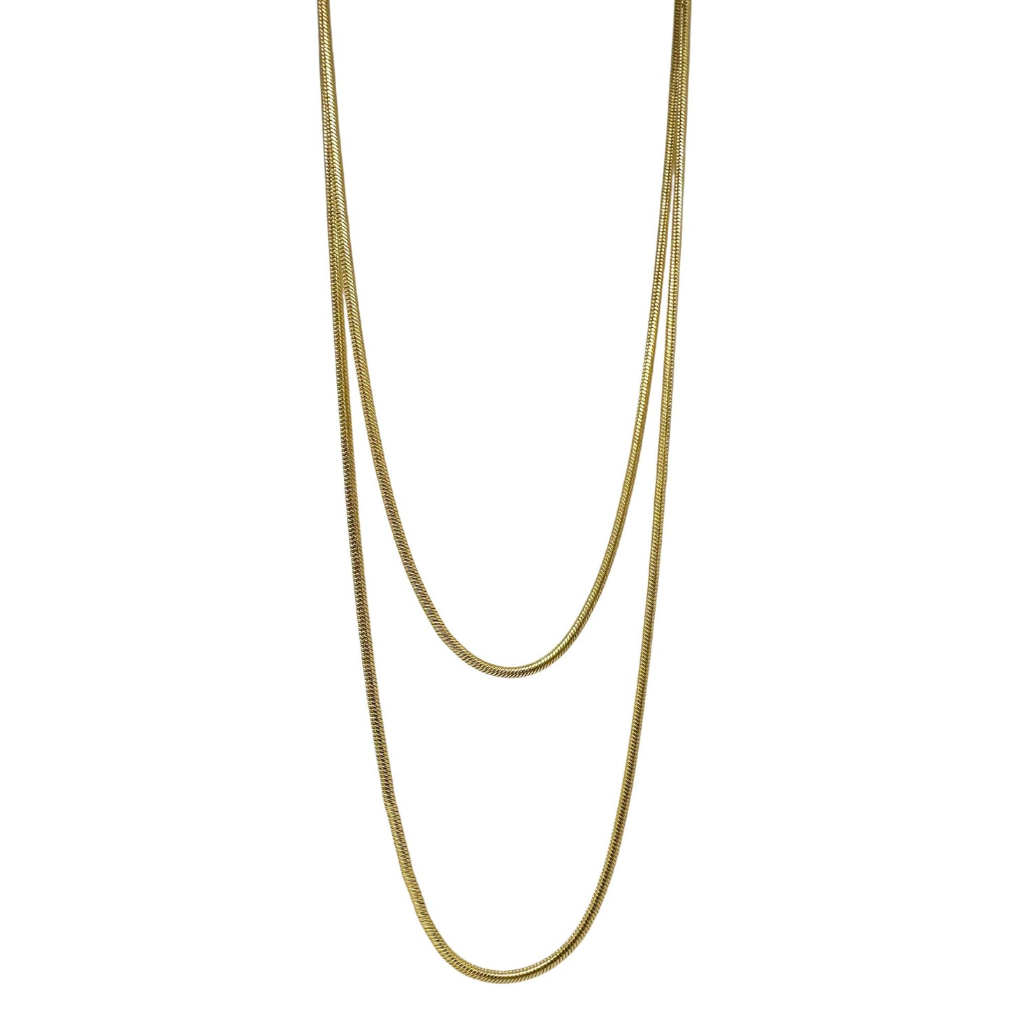 Vintage 14K Yellow Gold Snake Chain - 36 inches