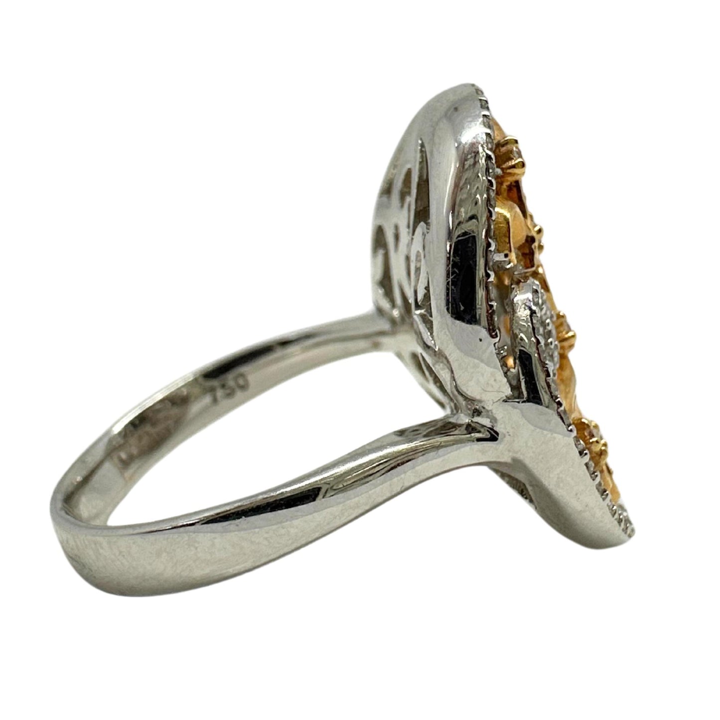 18K White and Rose Gold Diamond Ring