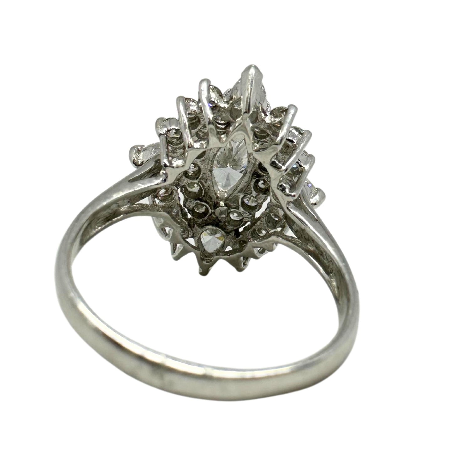 18K White Gold Marquise Cut Diamond Ring