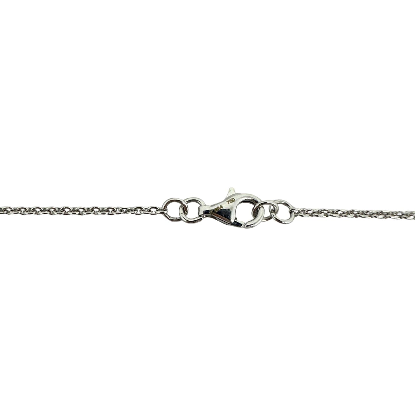18K White Gold Diamond Bow and Floral Necklace