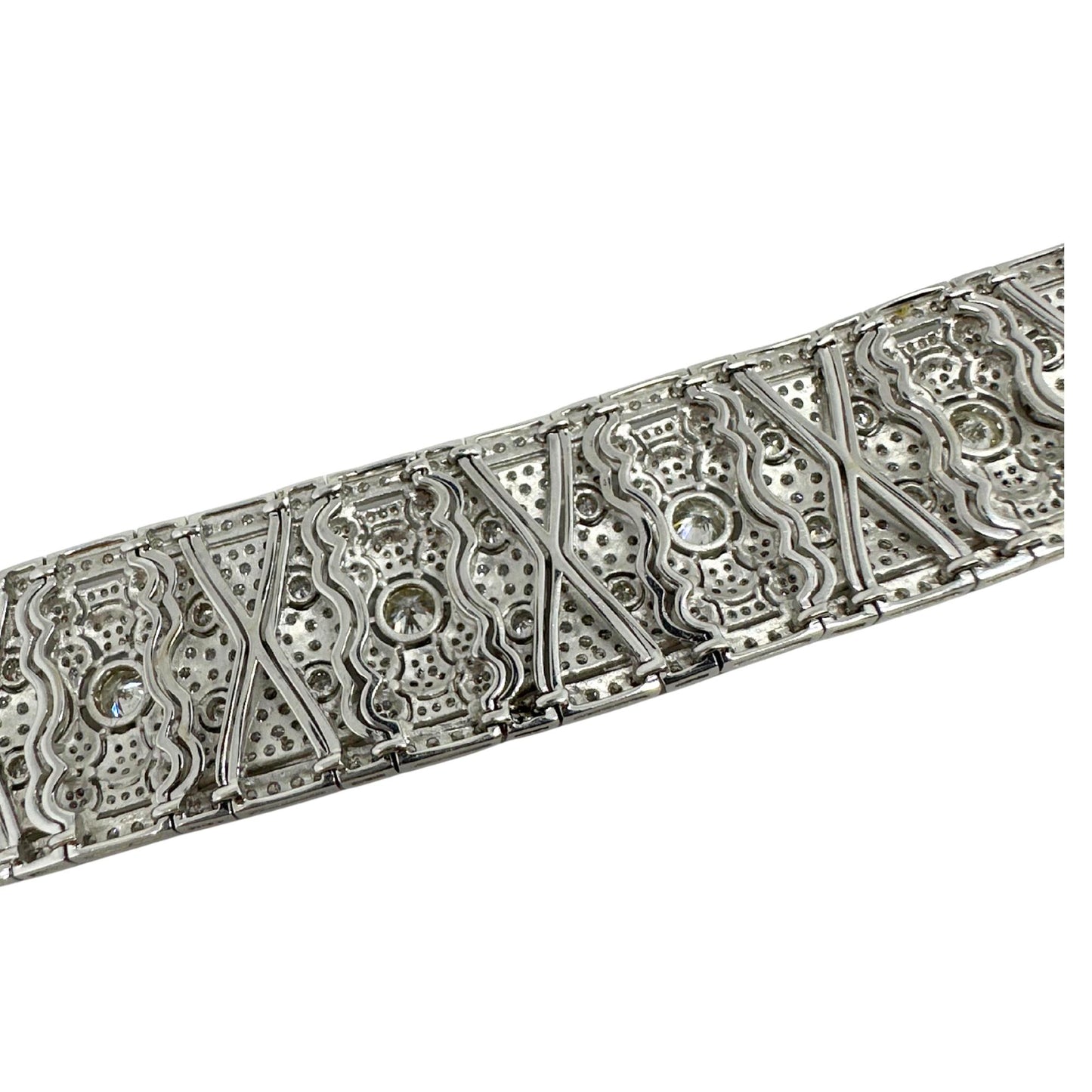 18K White Gold Diamond Bracelet - 7 inches