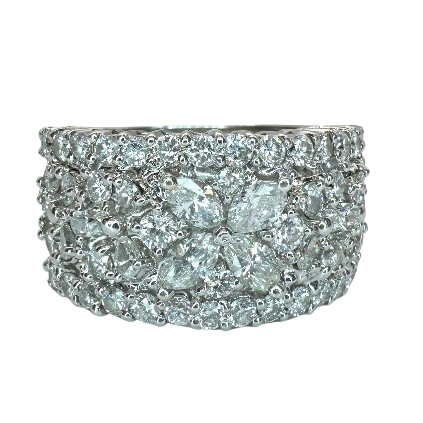 18k Diamond Wide Band Ring