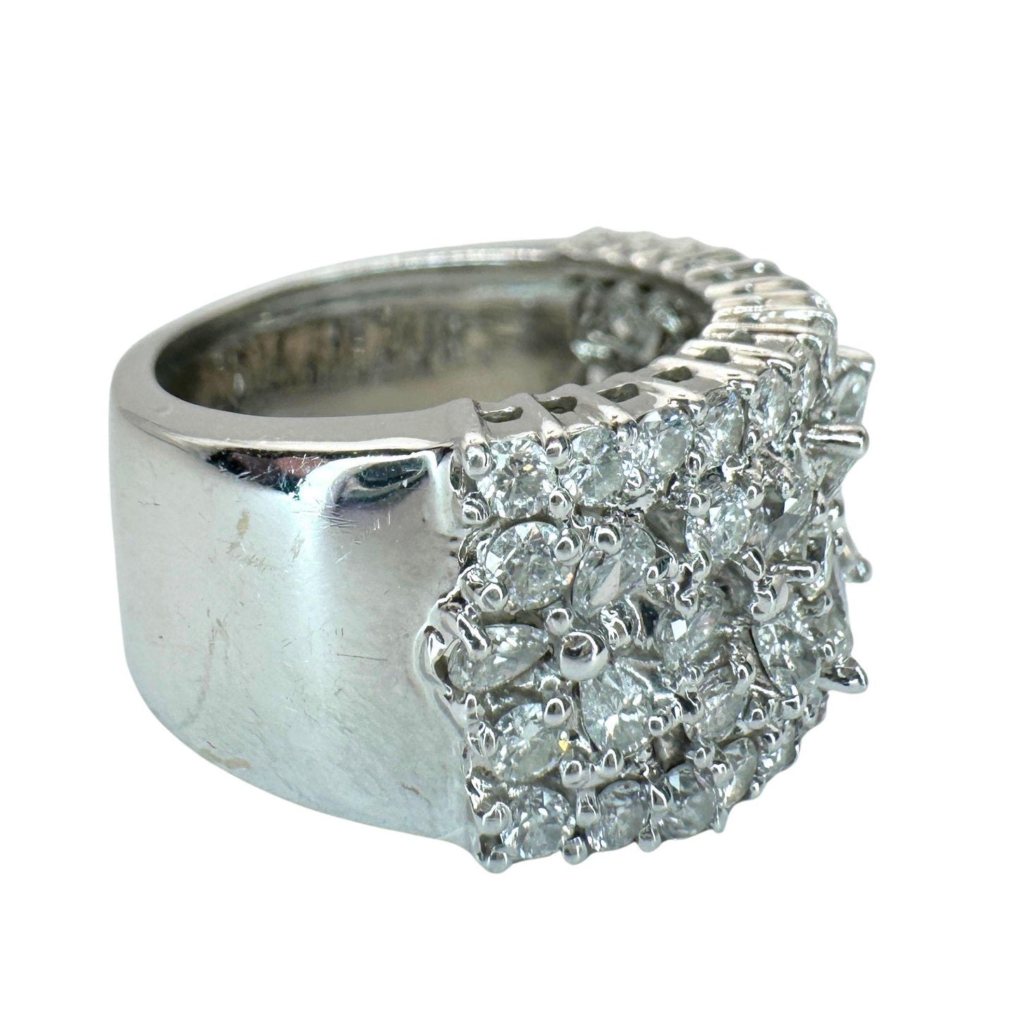 18k Diamond Wide Band Ring