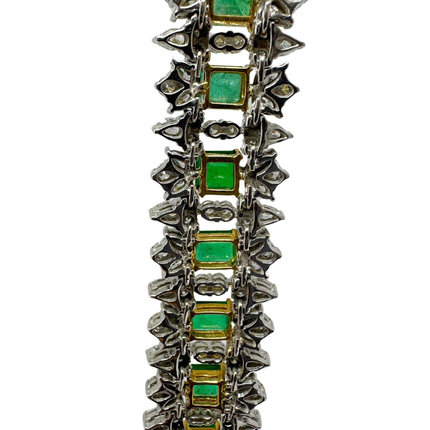 18K Diamond and Emerald Bracelet