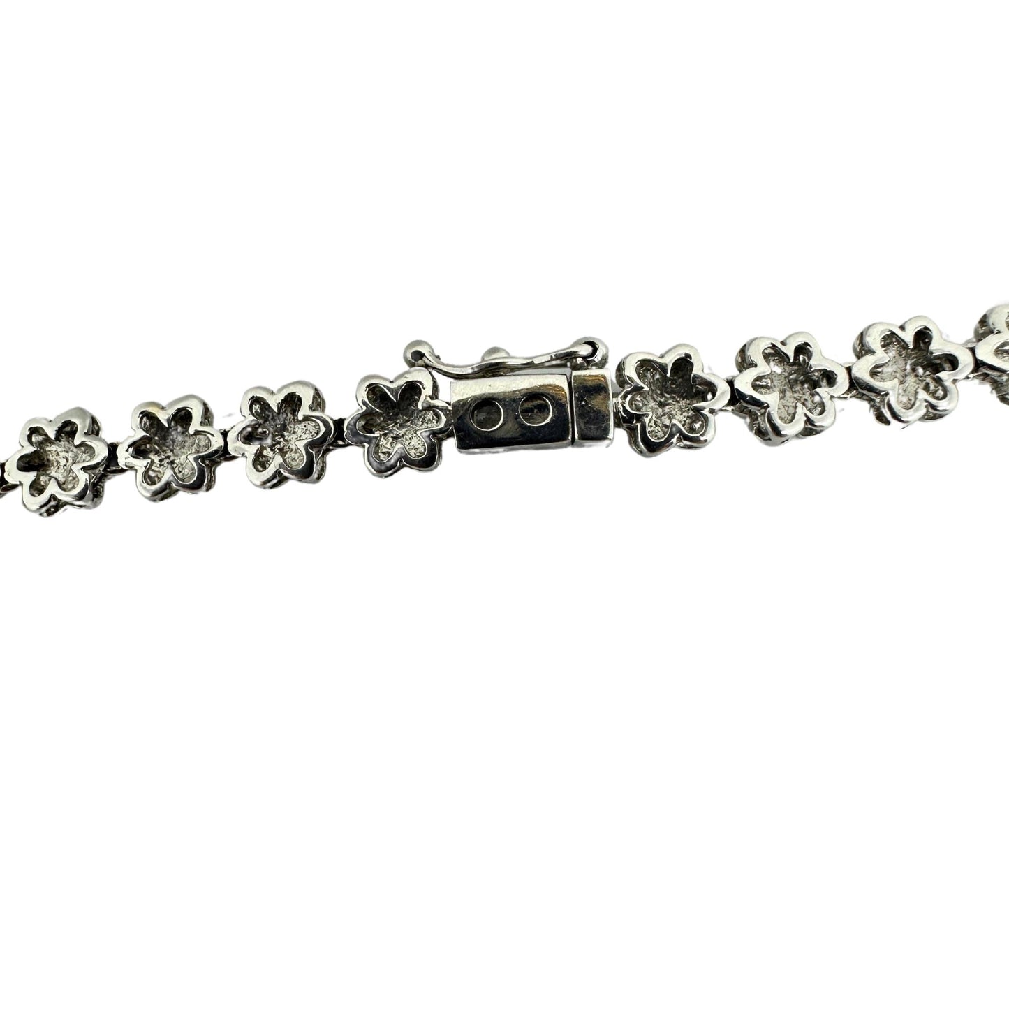 18K White Gold Diamond and Ruby Necklace