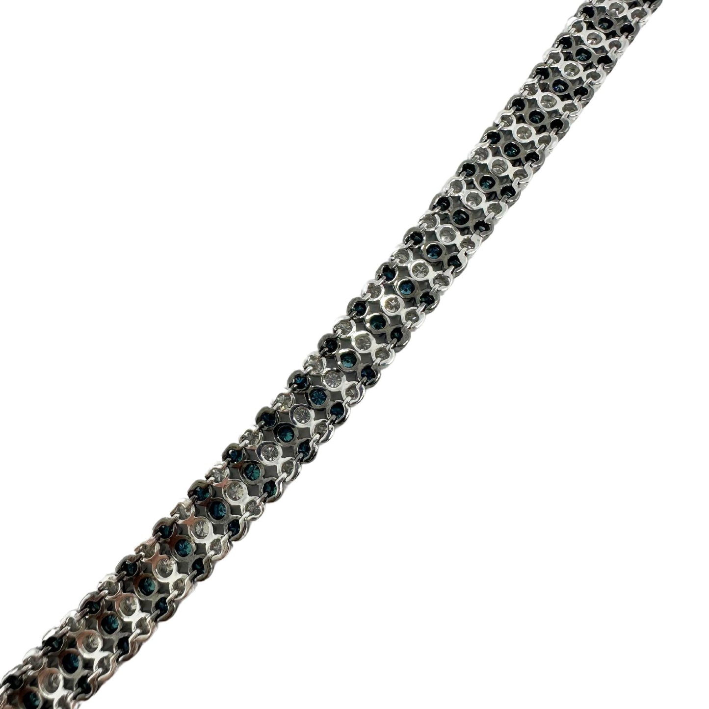 18k White Gold Blue and White Diamond Bracelet