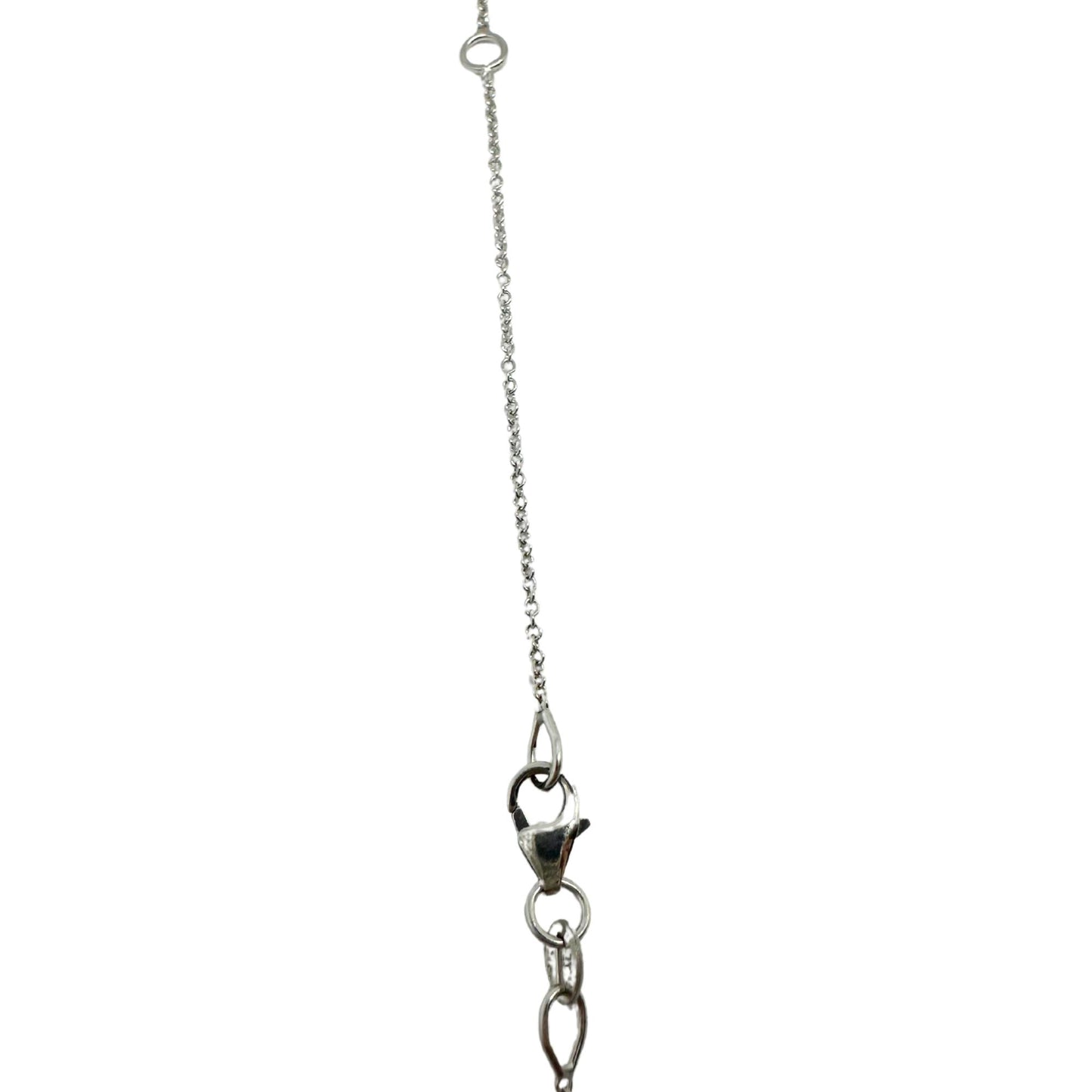 18K White Gold Diamond and Pearl Pendant Necklace