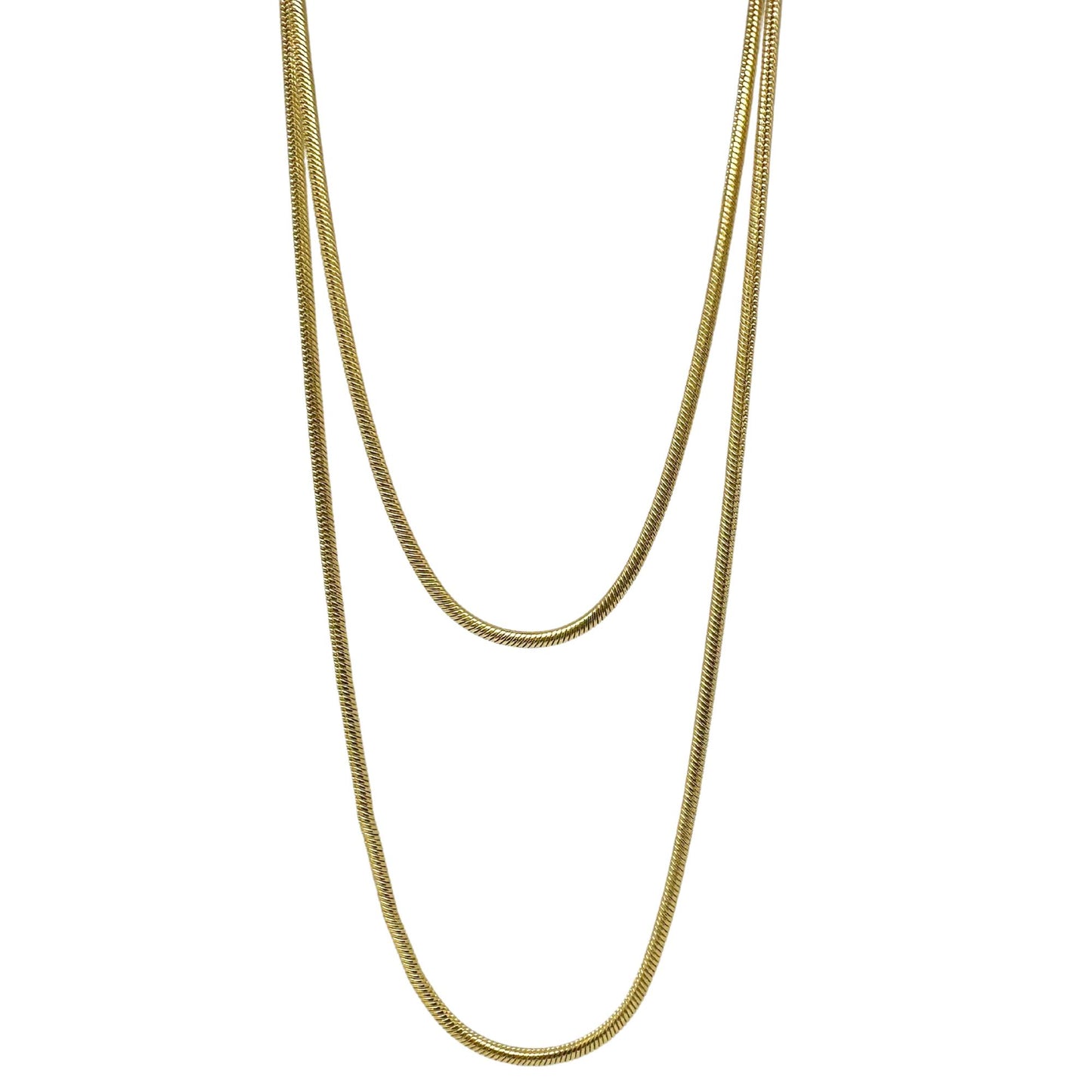 Vintage 14K Yellow Gold Snake Chain - 36 inches
