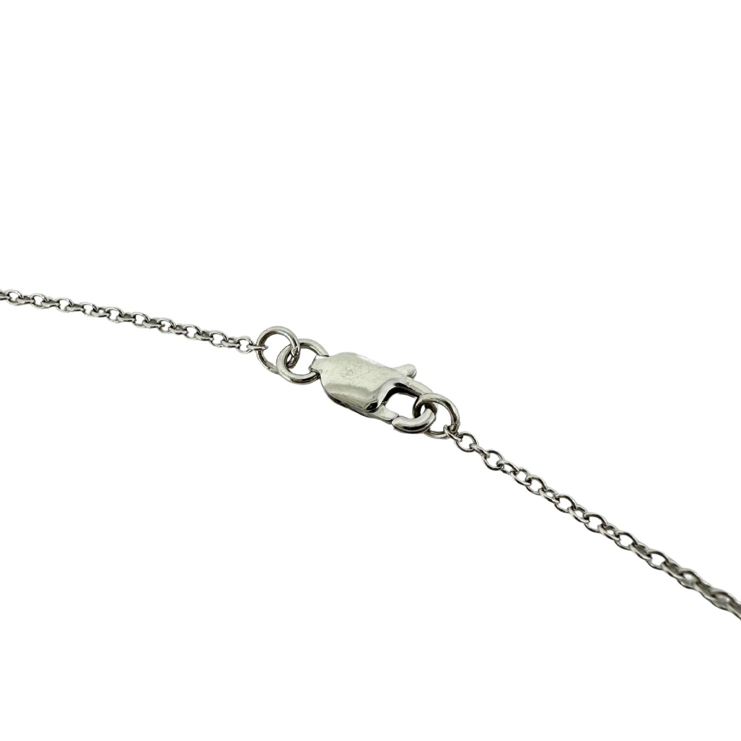 18K White Gold Diamond and Marquise Cut Emerald Pendant Necklace