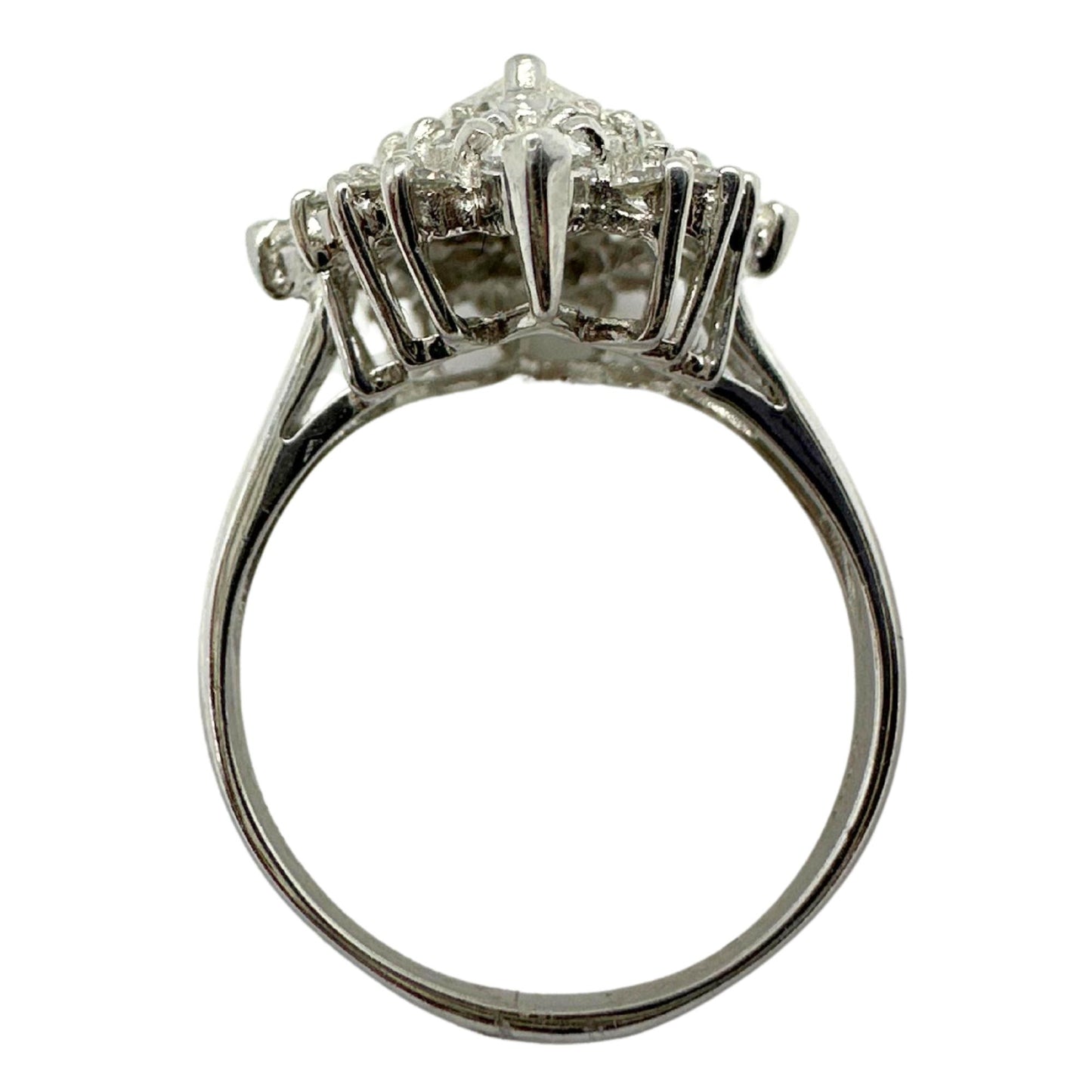 18K White Gold Marquise Cut Diamond Ring