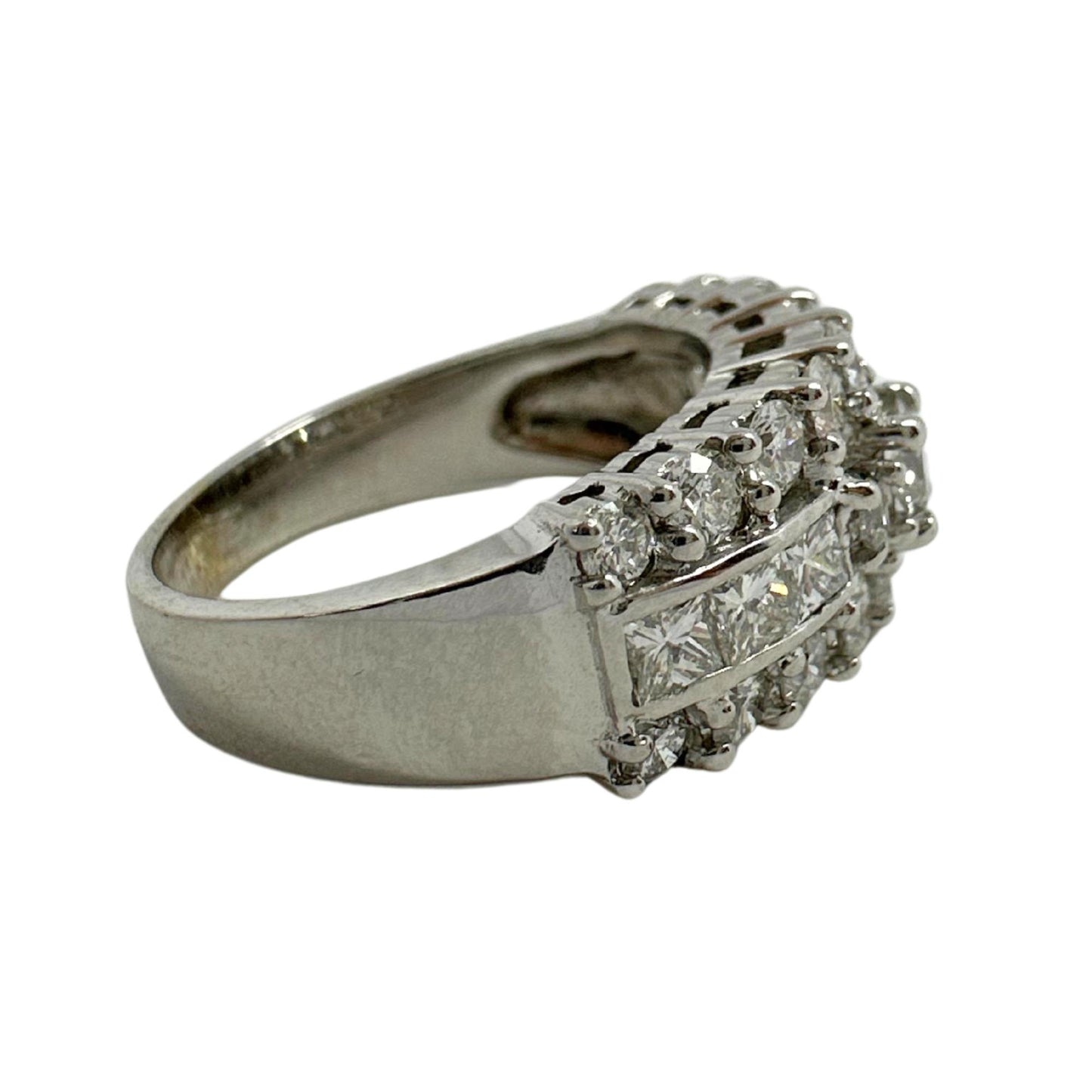 18k Princess Cut Diamond Band Ring