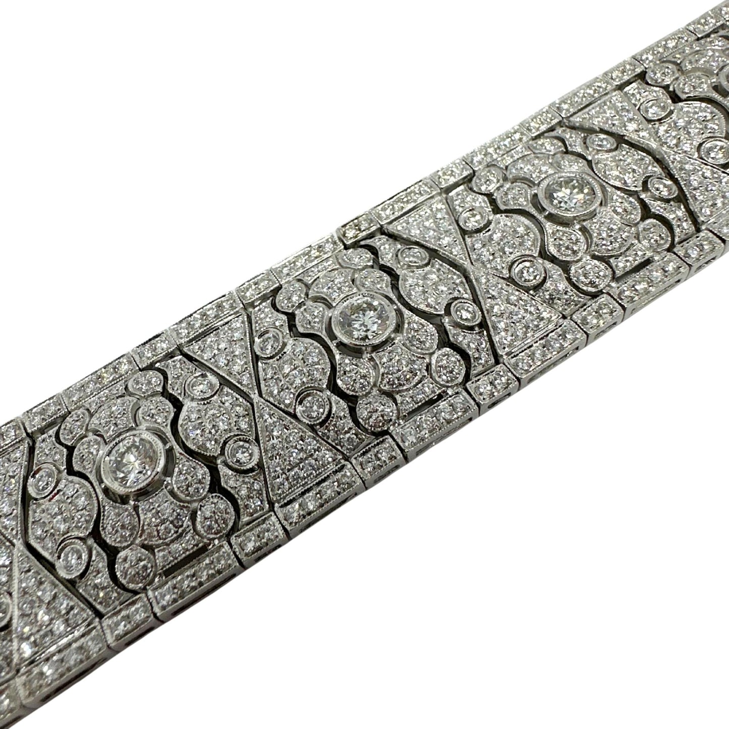 18K White Gold 10.60 Carat Diamond Bracelet - 7 inches