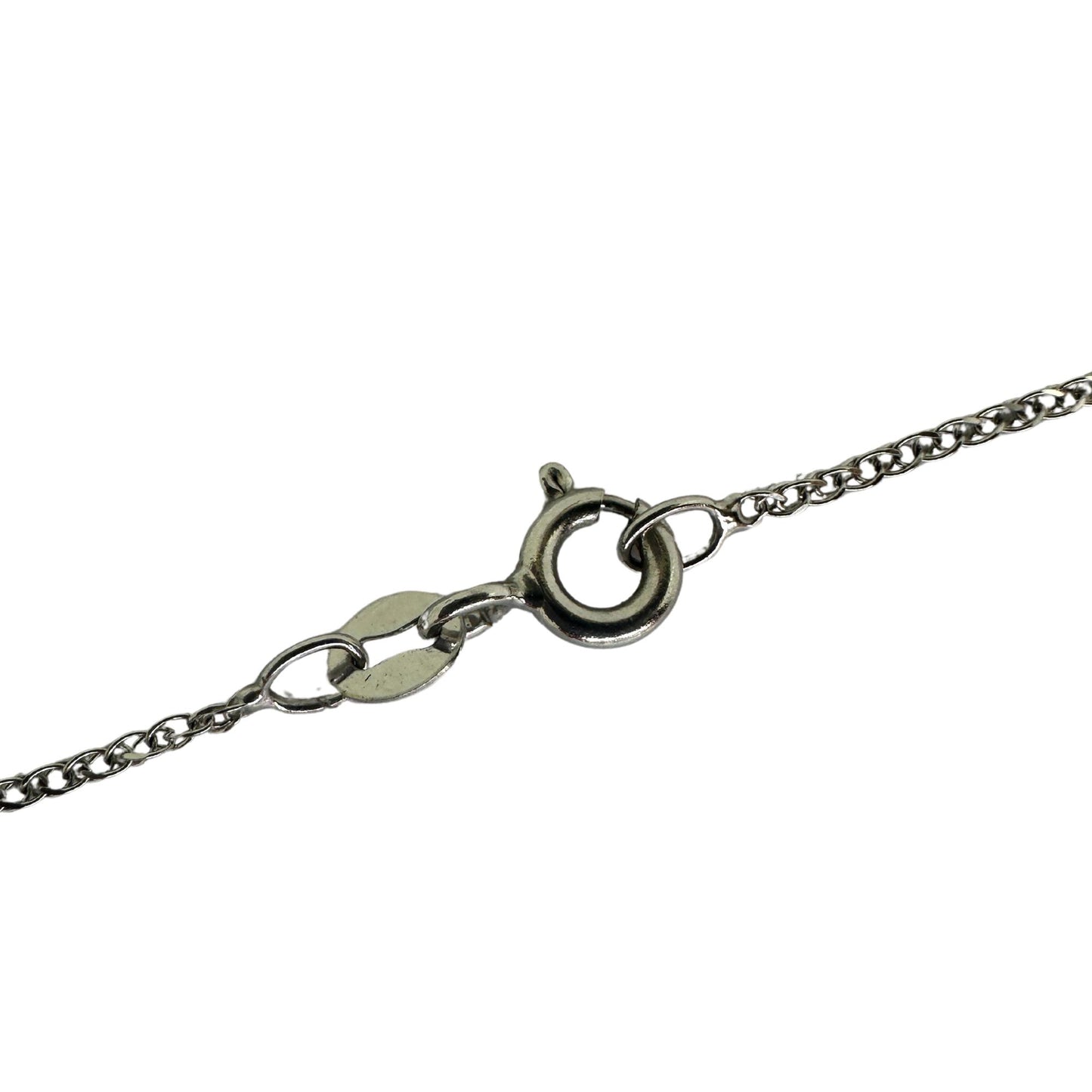 18k White Gold Diamond and Persian Turquoise Pendant Necklace