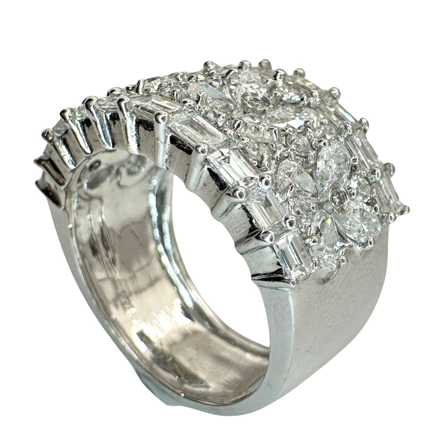 18k Diamond Wide Band Ring