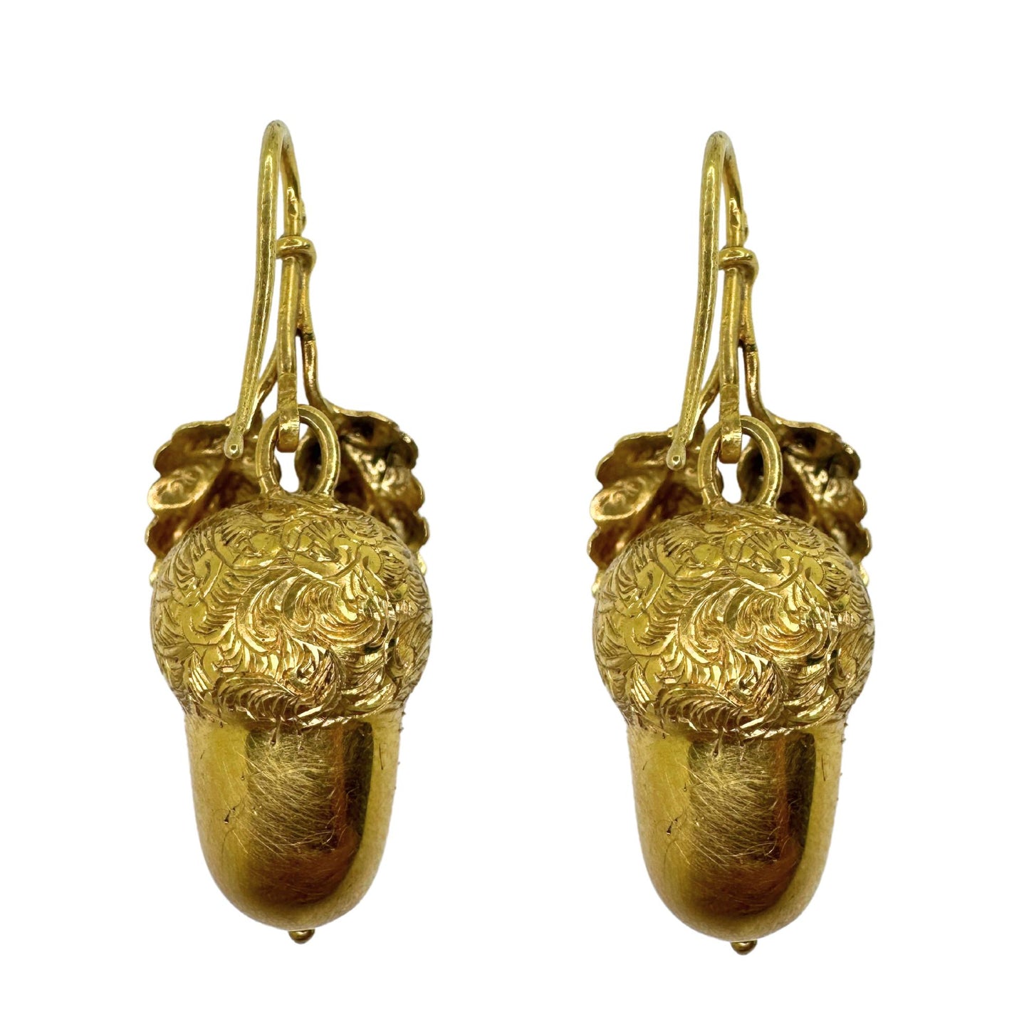 14k Victorian Acorn Earrings