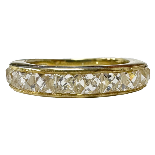 2.00 ct. 18K Yellow Gold Reclaimed French Cut Diamond Ring