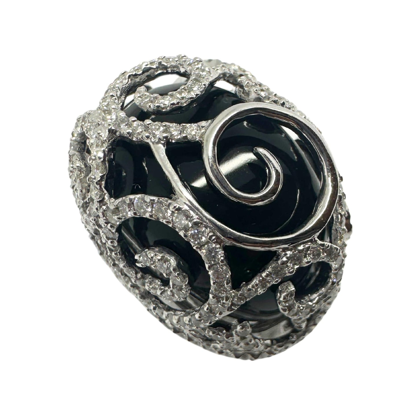 18k Diamond and Onyx Cocktail Ring