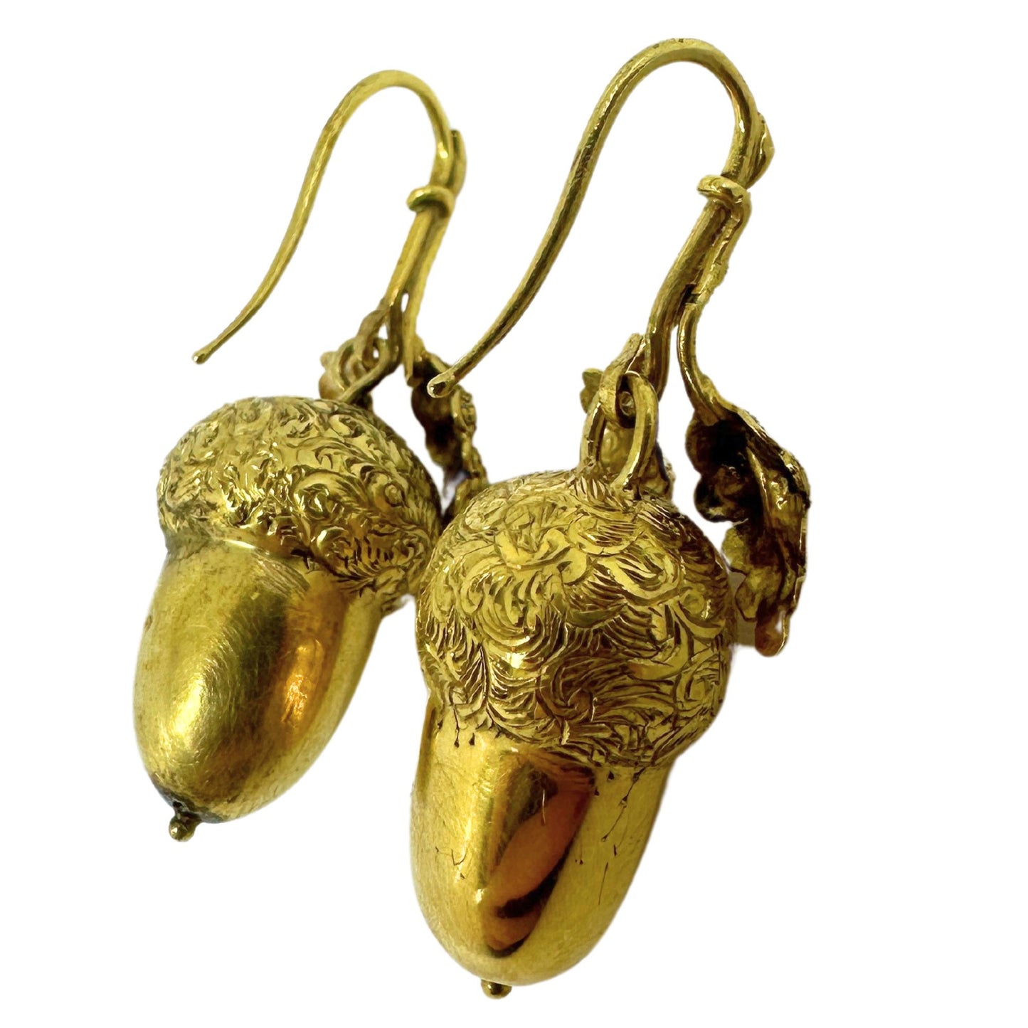 14k Victorian Acorn Earrings