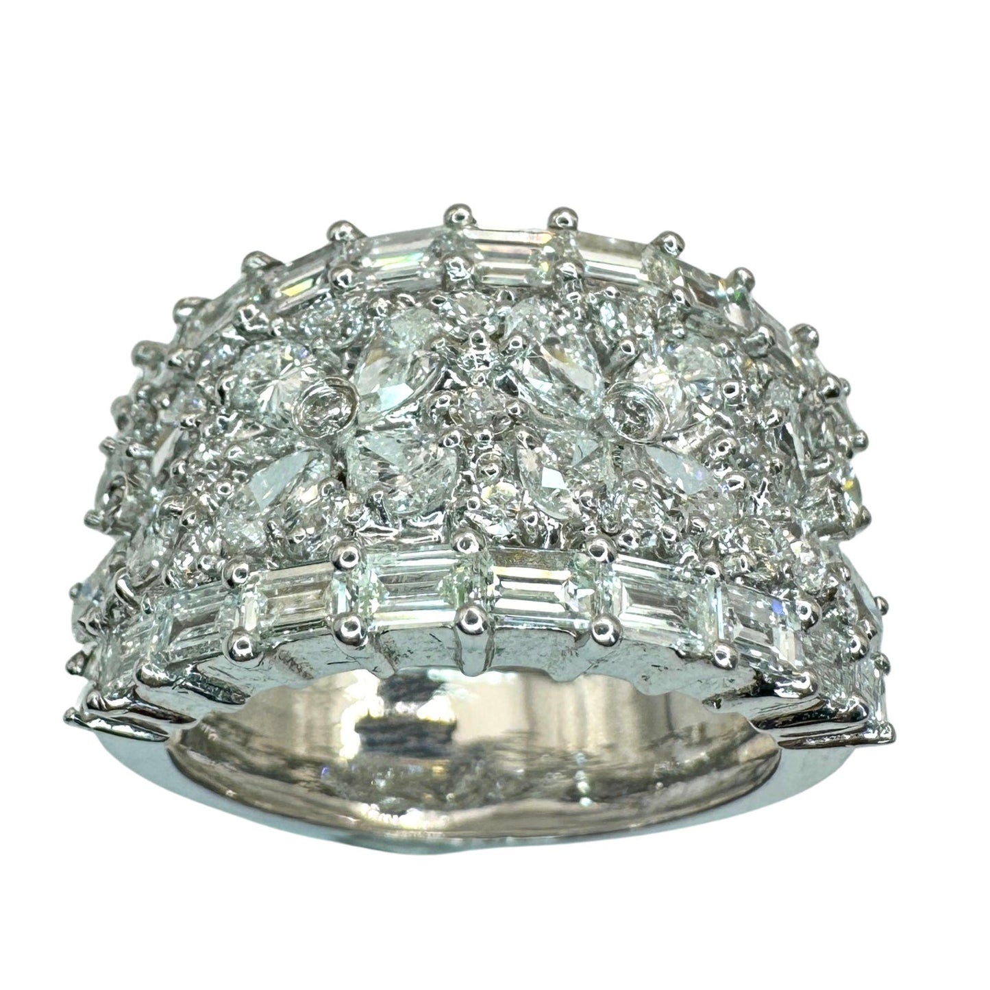 18k Diamond Wide Band Ring