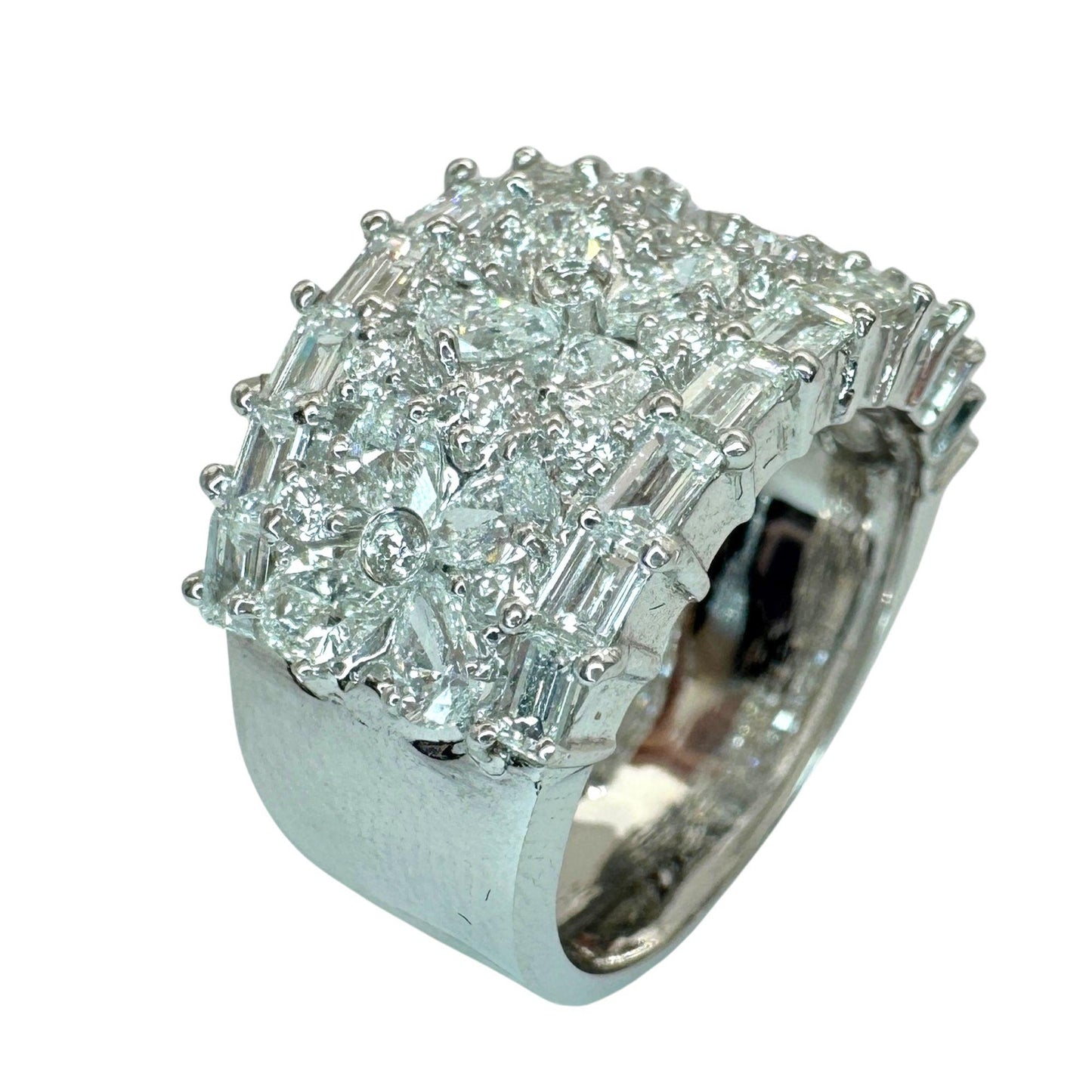 18k Diamond Wide Band Ring