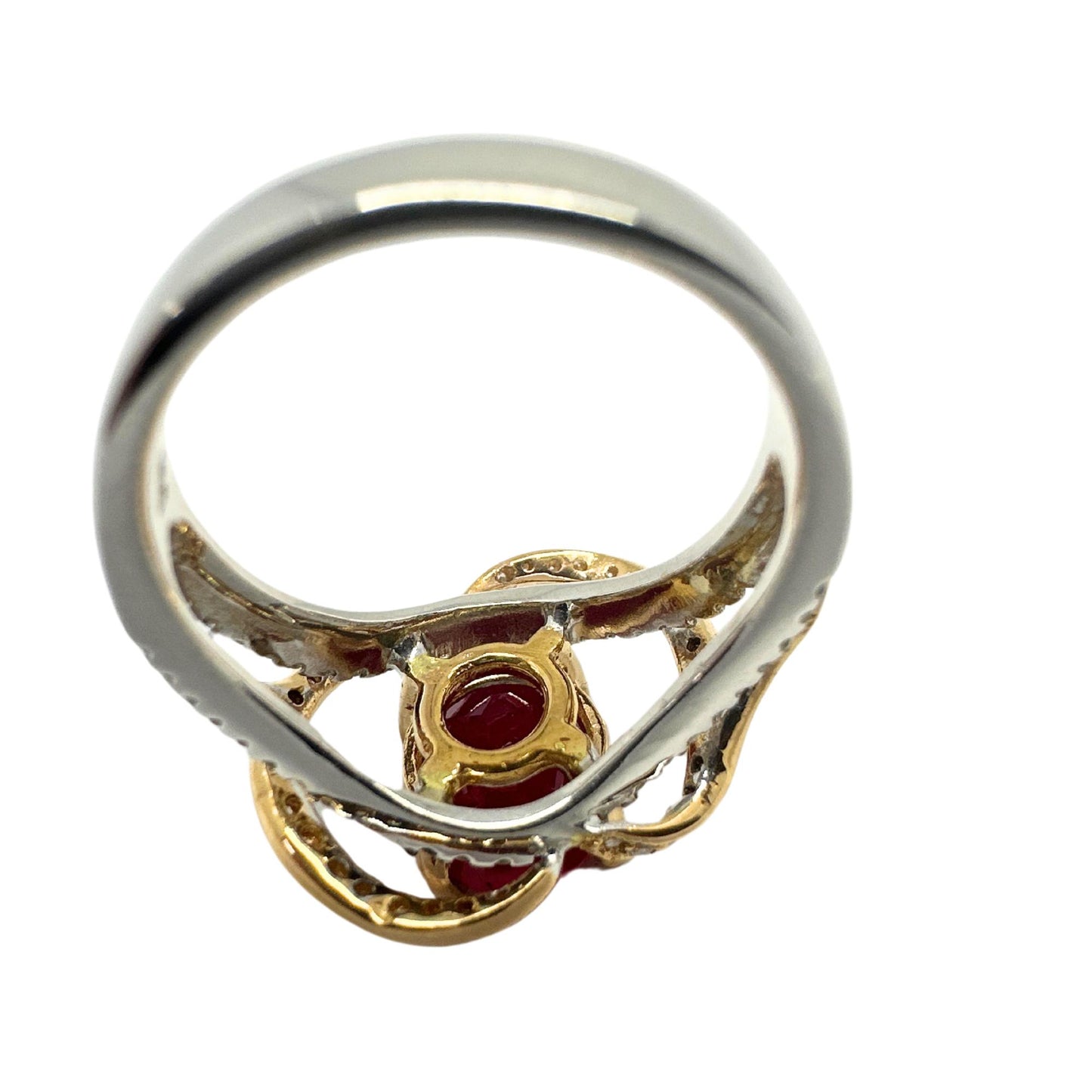18K African Ruby and Diamond Ring