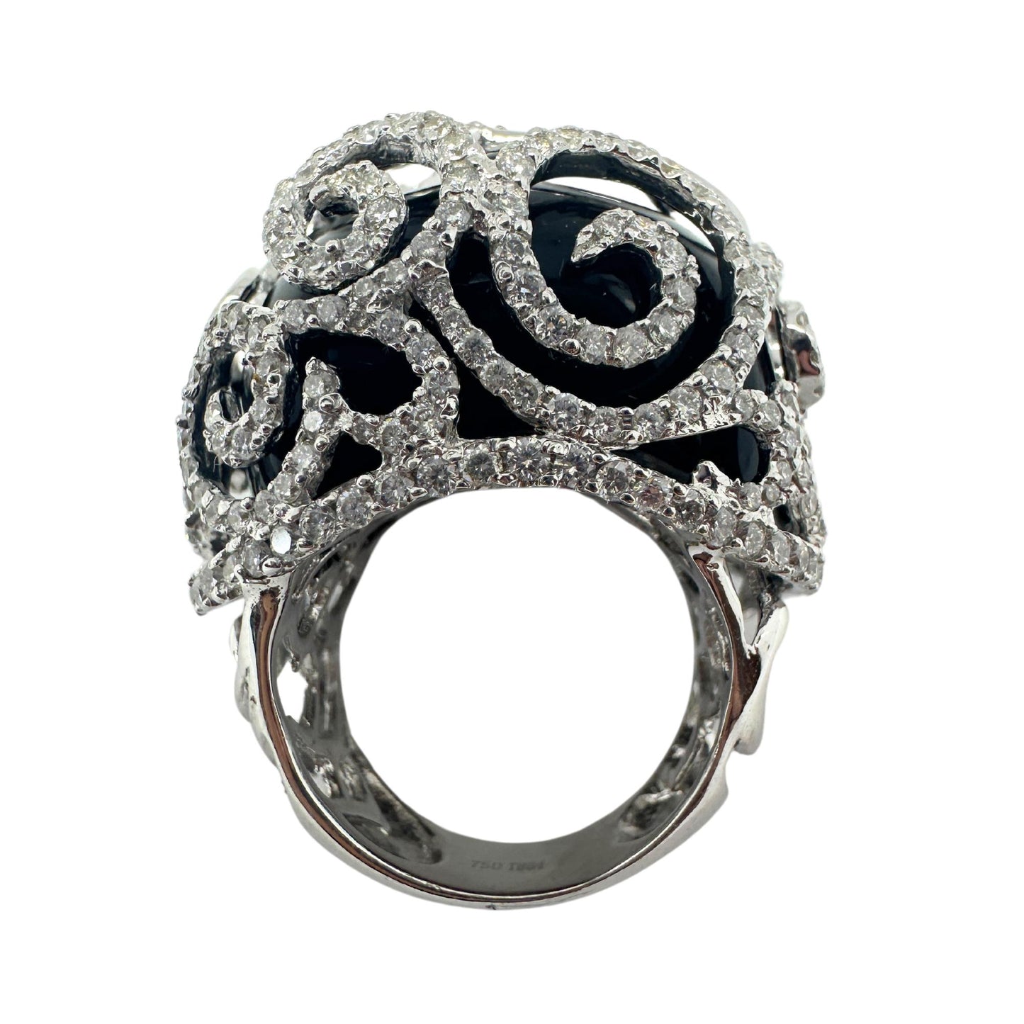 18k Diamond and Onyx Cocktail Ring