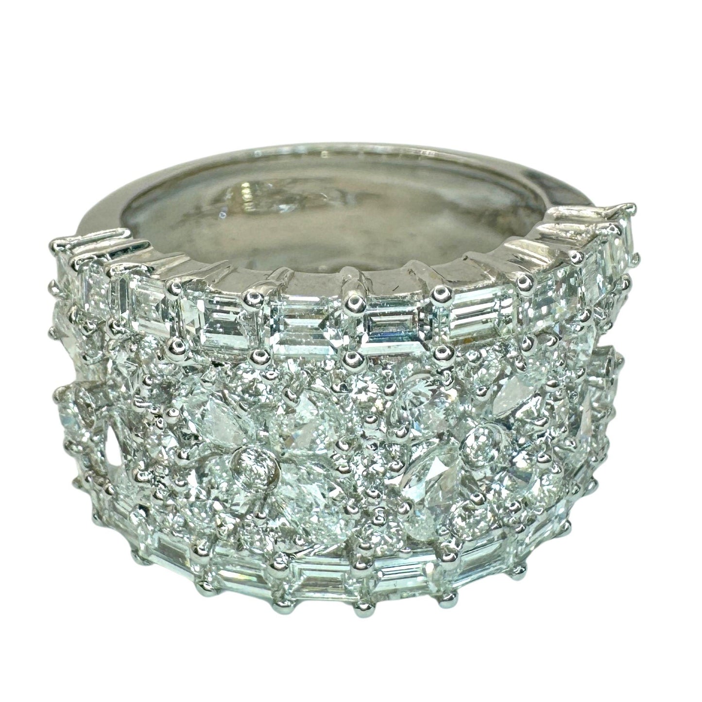 18k Diamond Wide Band Ring