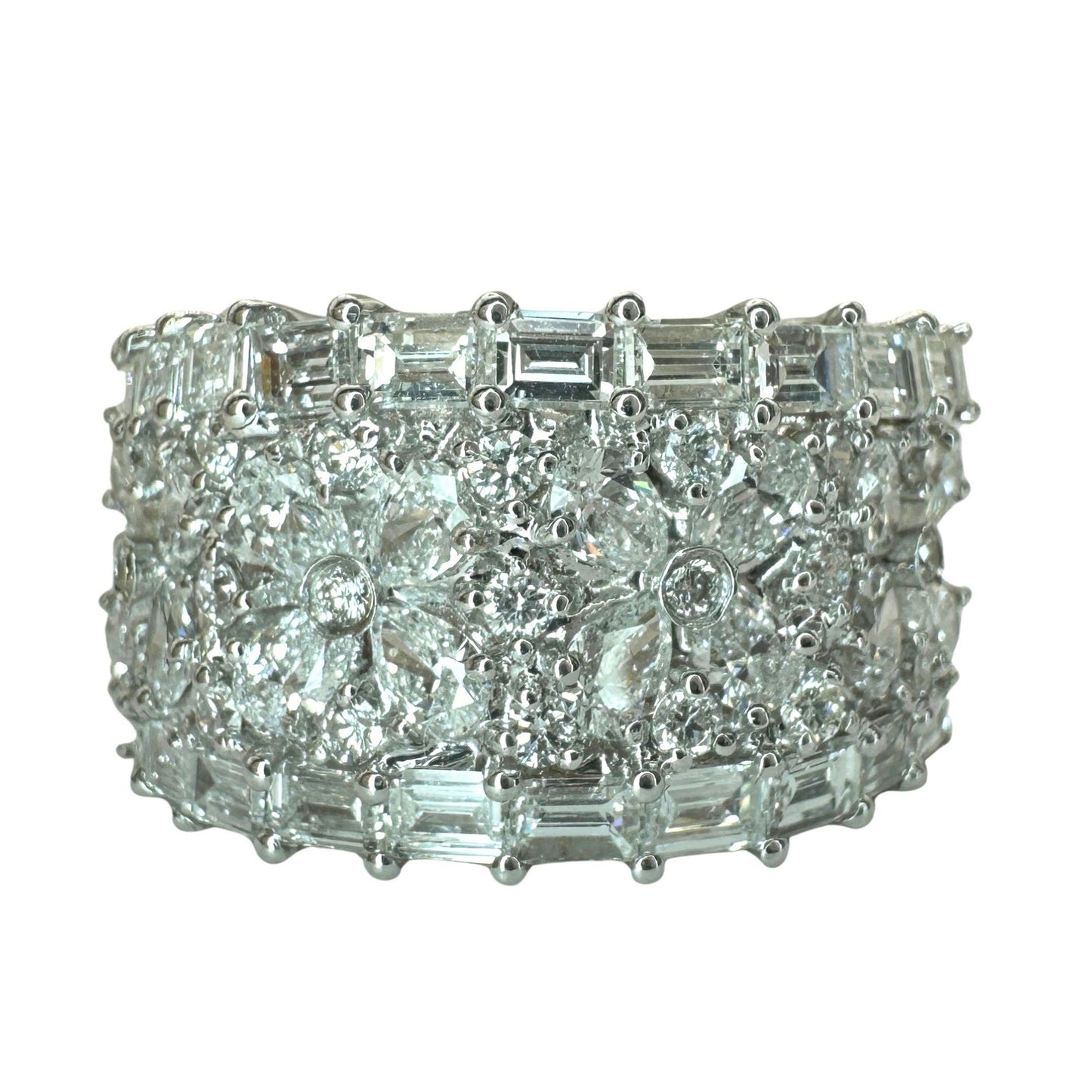 18k Diamond Wide Band Ring