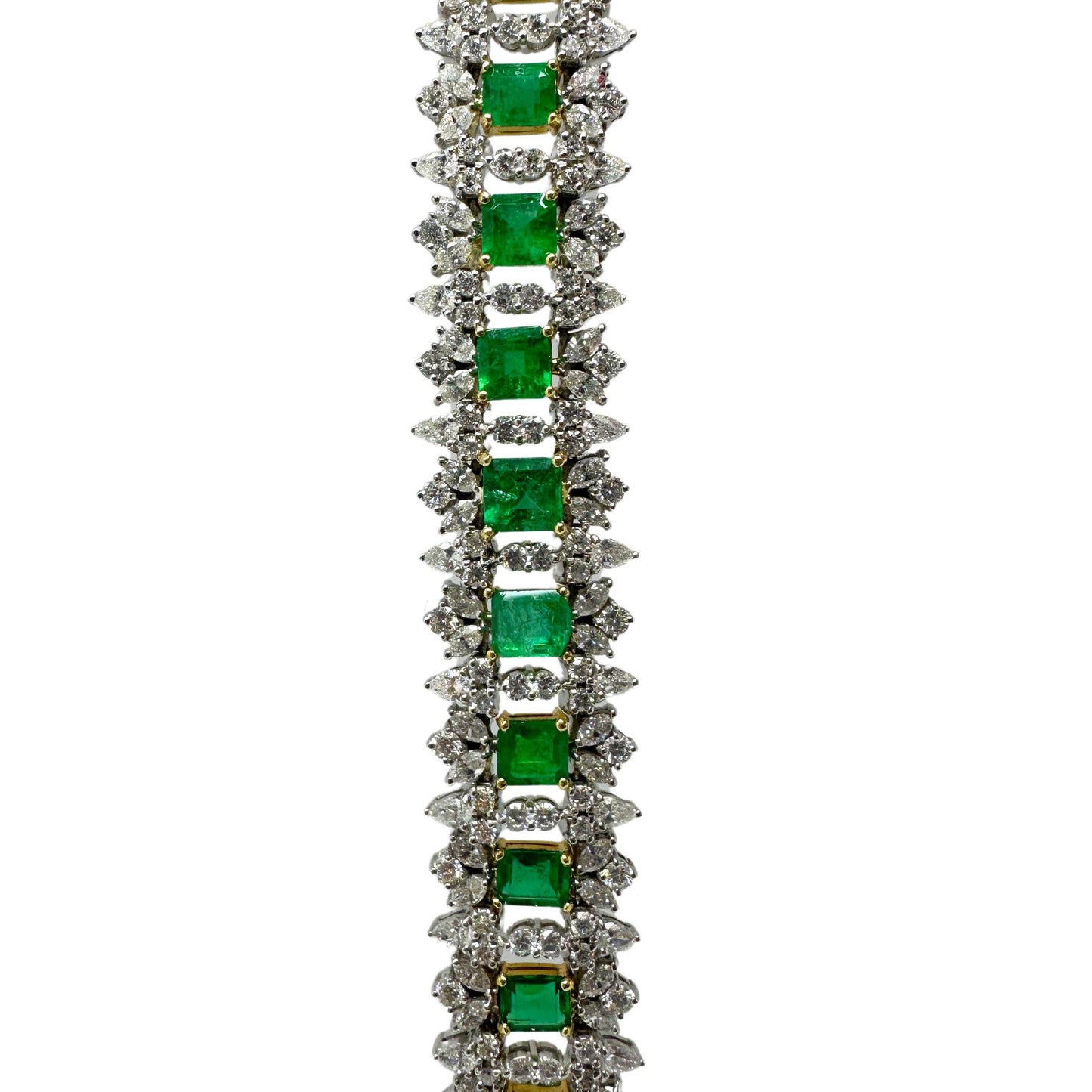 18K Diamond and Emerald Bracelet