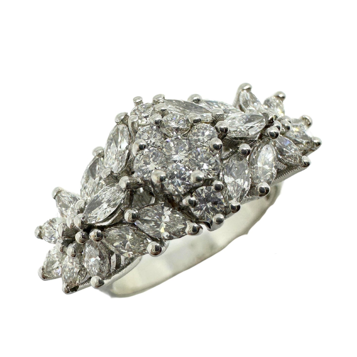 18k White Gold Marquise Cut Diamond Ring
