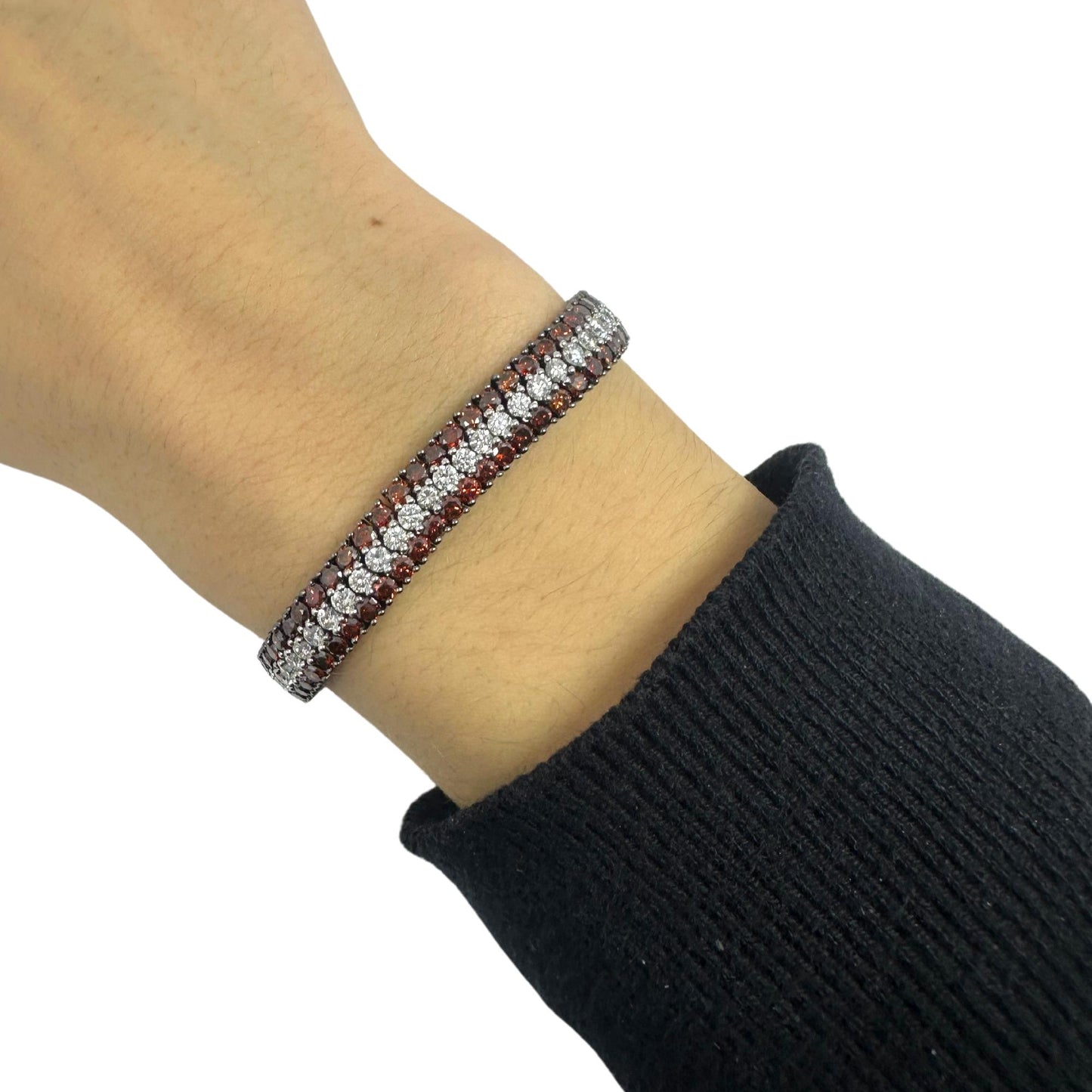 18K Diamond and Brown Diamond Bracelet