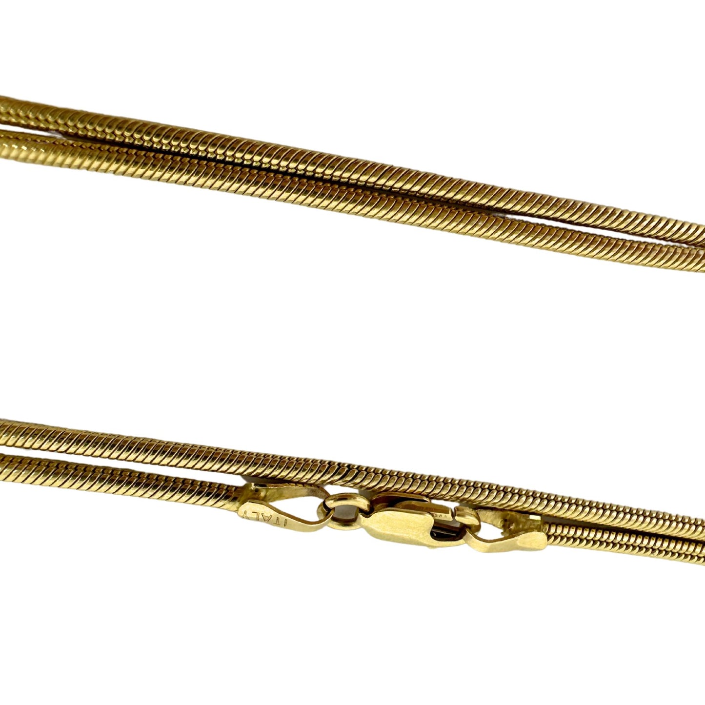 Vintage 14K Yellow Gold Snake Chain - 36 inches