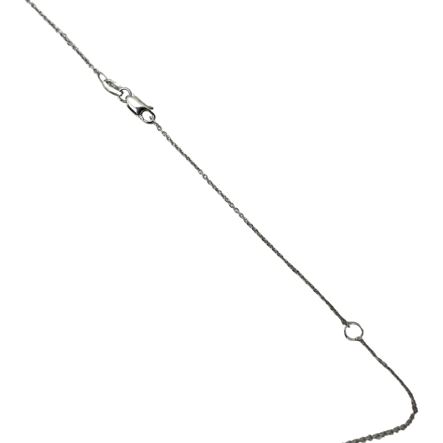 18K White Gold Diamond Star Pendant with 14K Chain