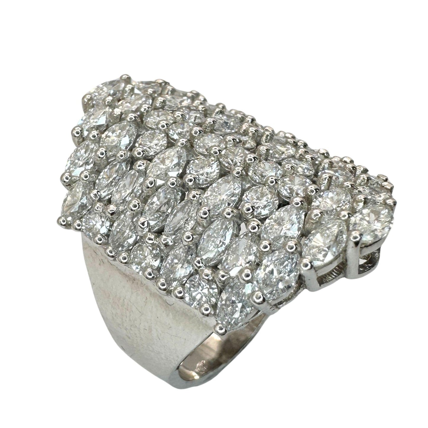 18k Diamond Wide Band Ring