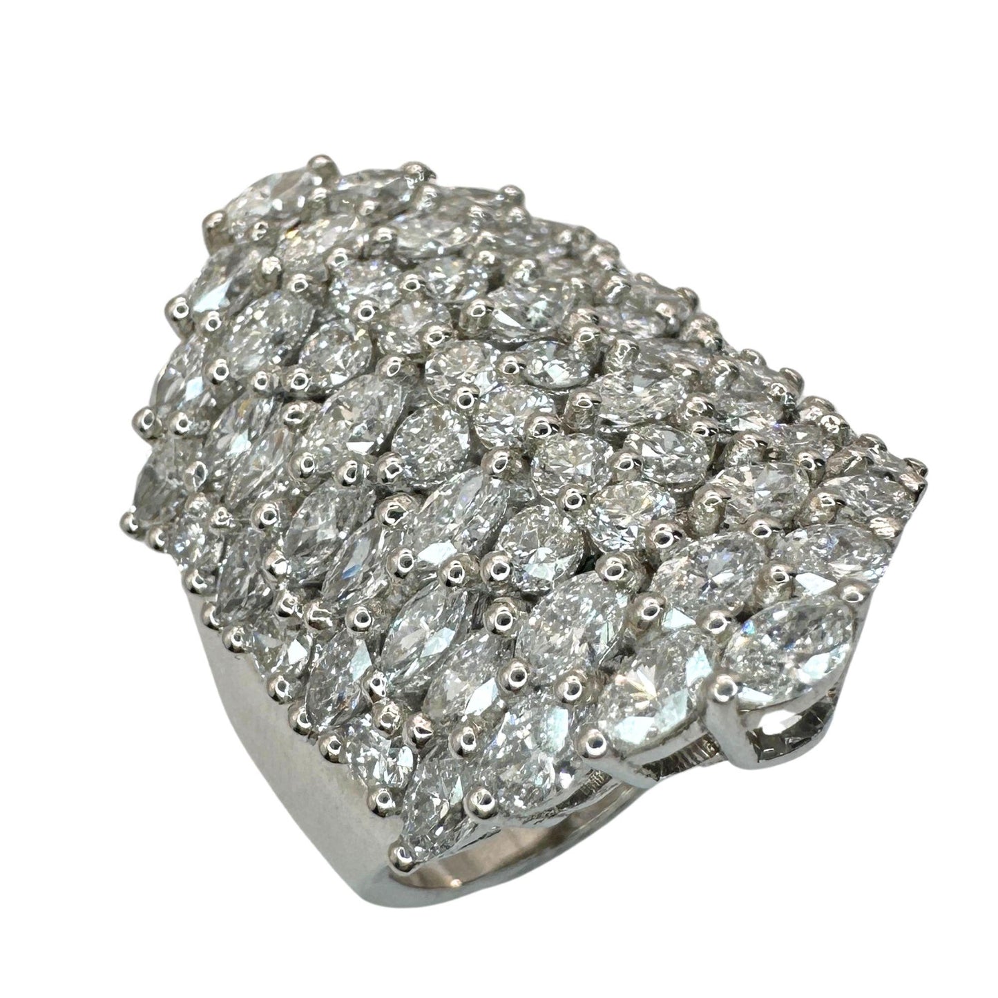 18k Diamond Wide Band Ring