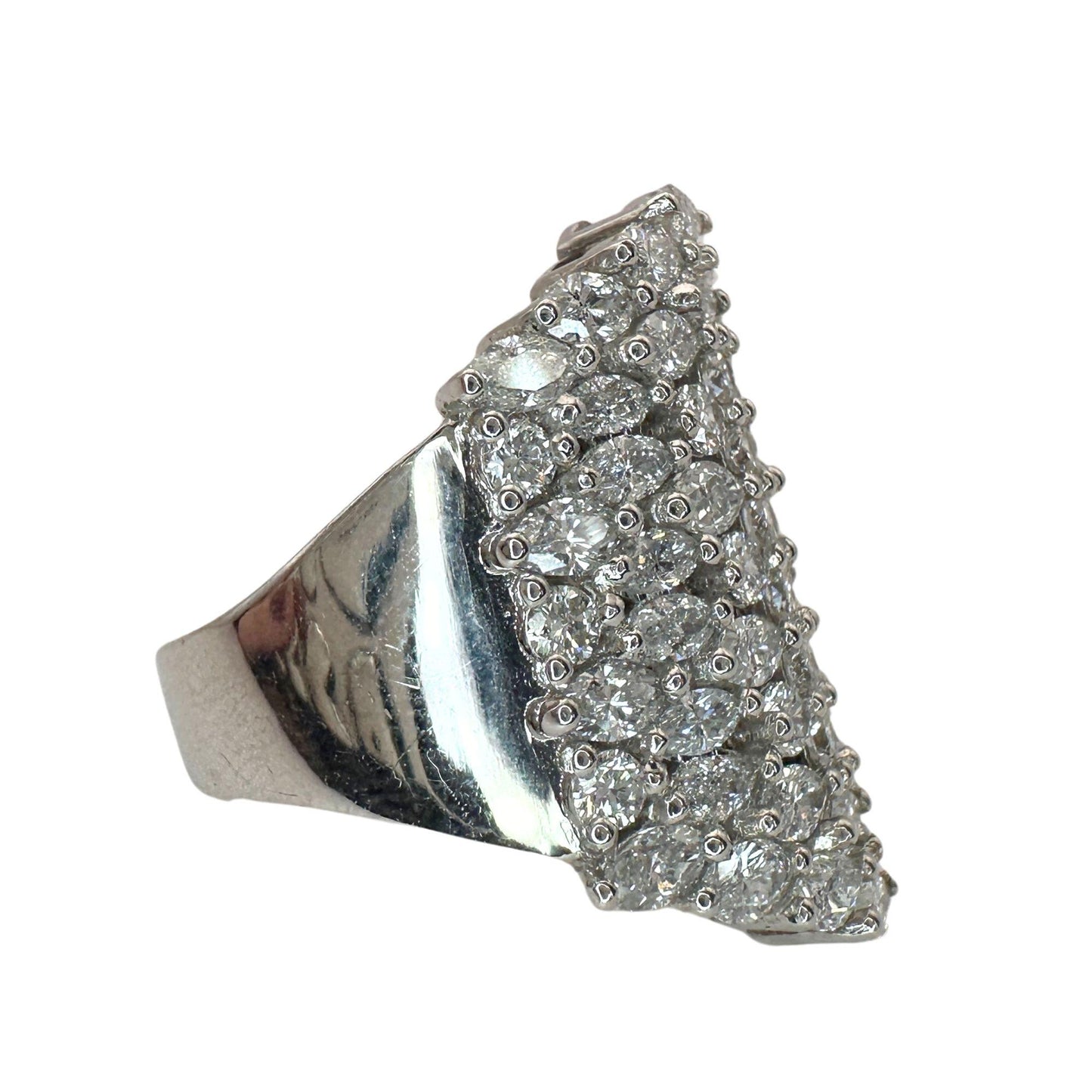 18k Diamond Wide Band Ring
