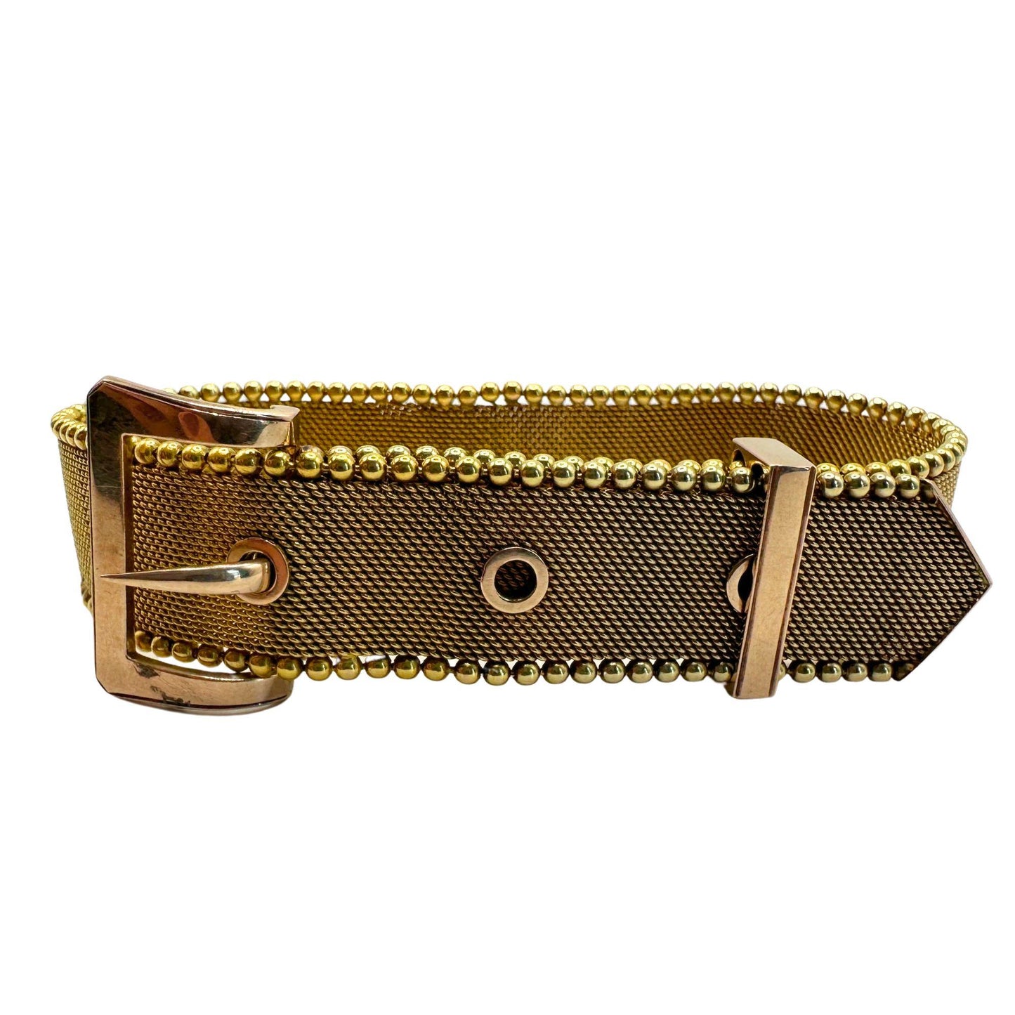 14k and 9k Estate Buckle Bracelet