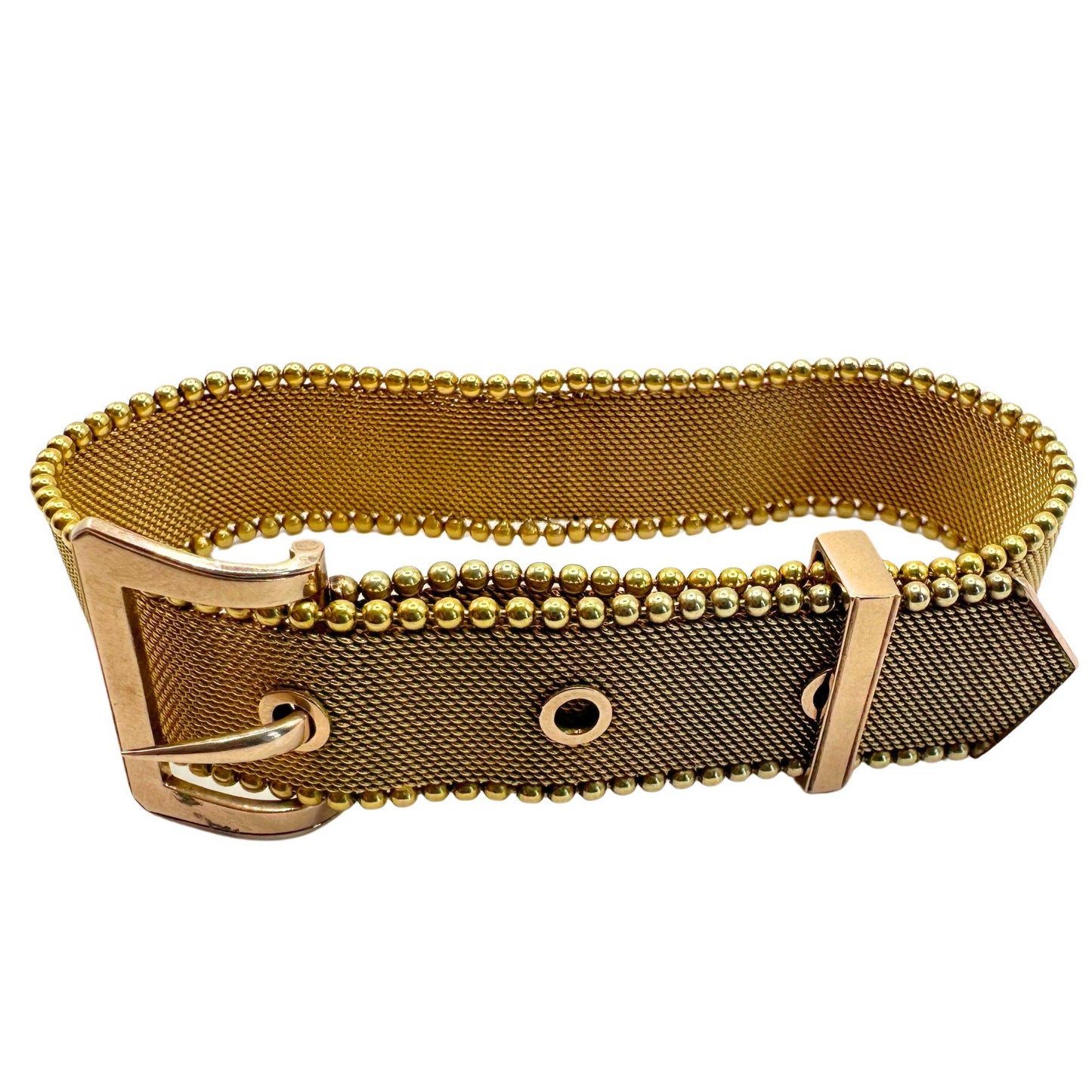 14k and 9k Estate Buckle Bracelet