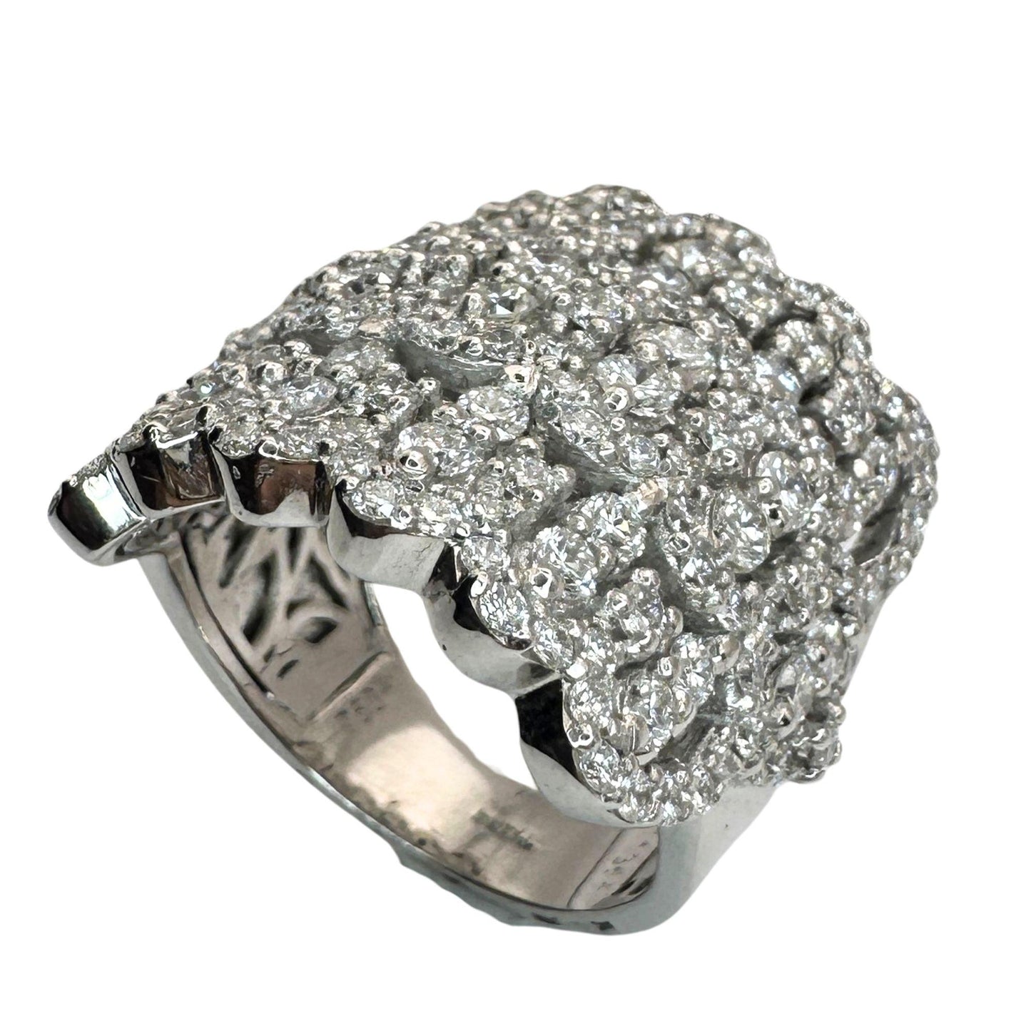 18k Diamond Wide Band Ring