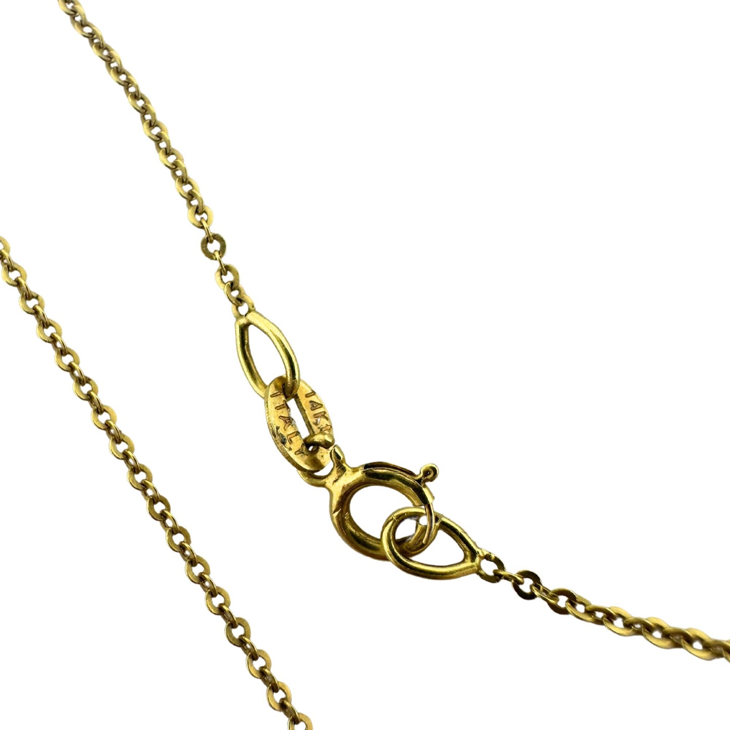 14K Yellow Gold Heart Tag Pendant Necklace