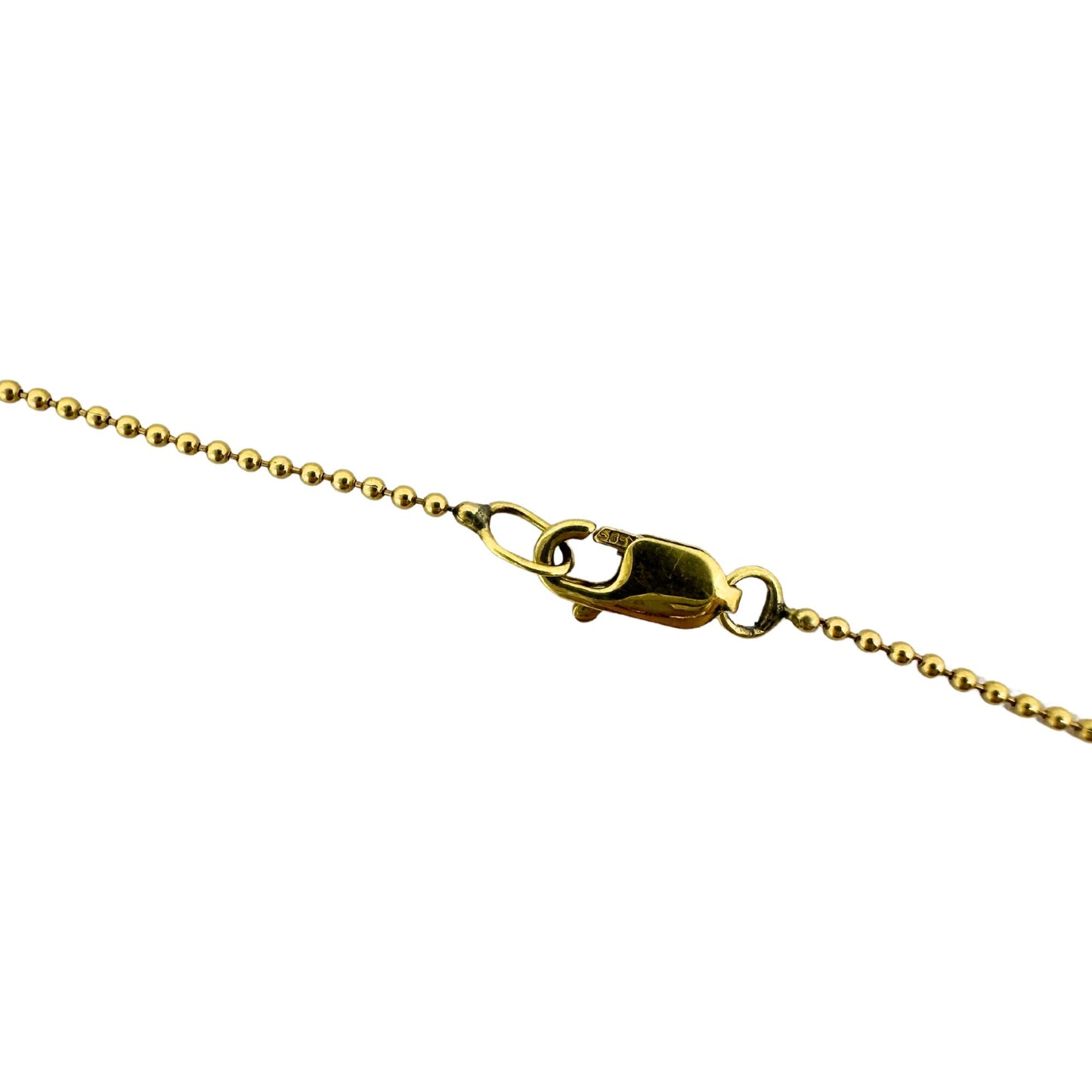 14K Yellow Gold Diamond Love Pendant Necklace