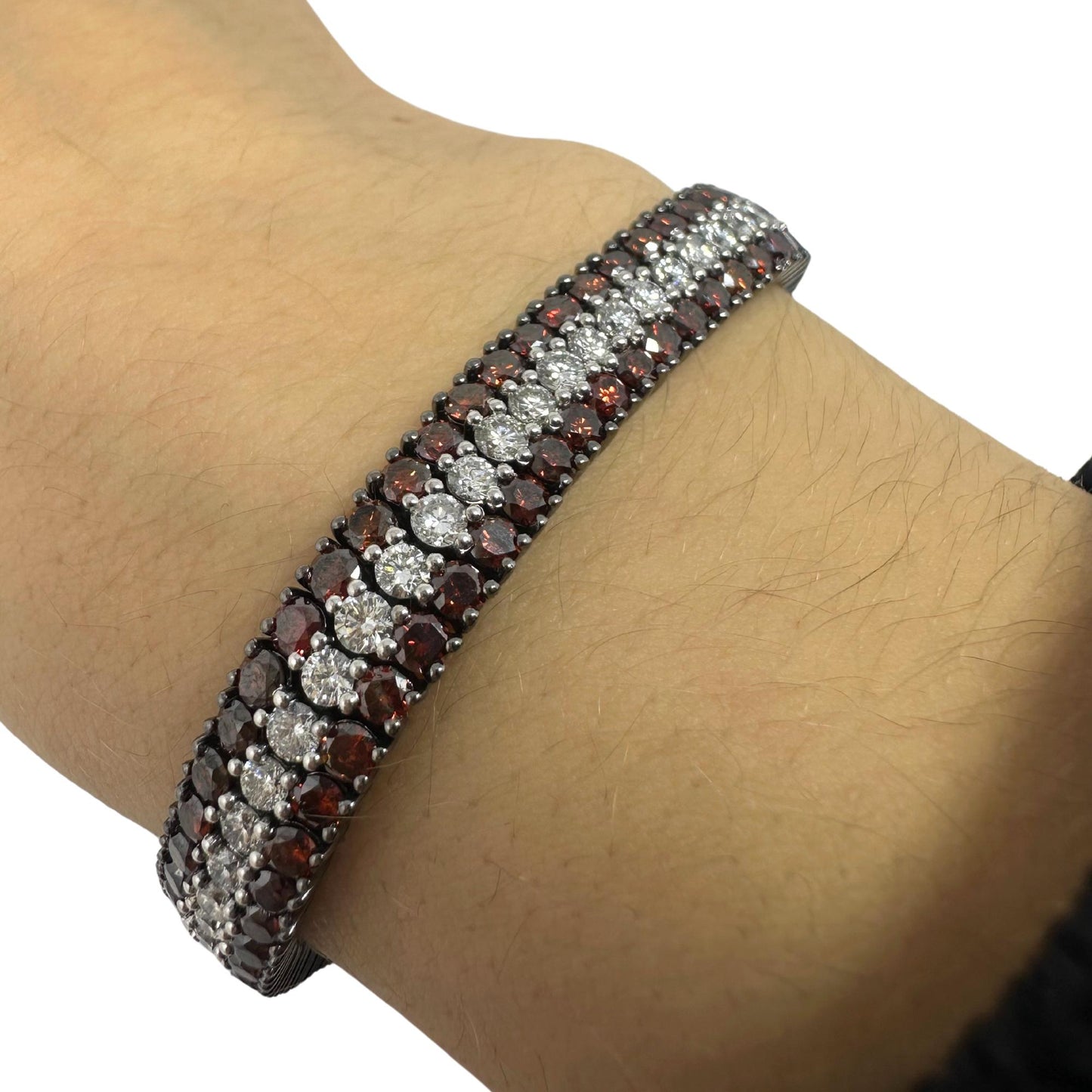 18K Diamond and Brown Diamond Bracelet