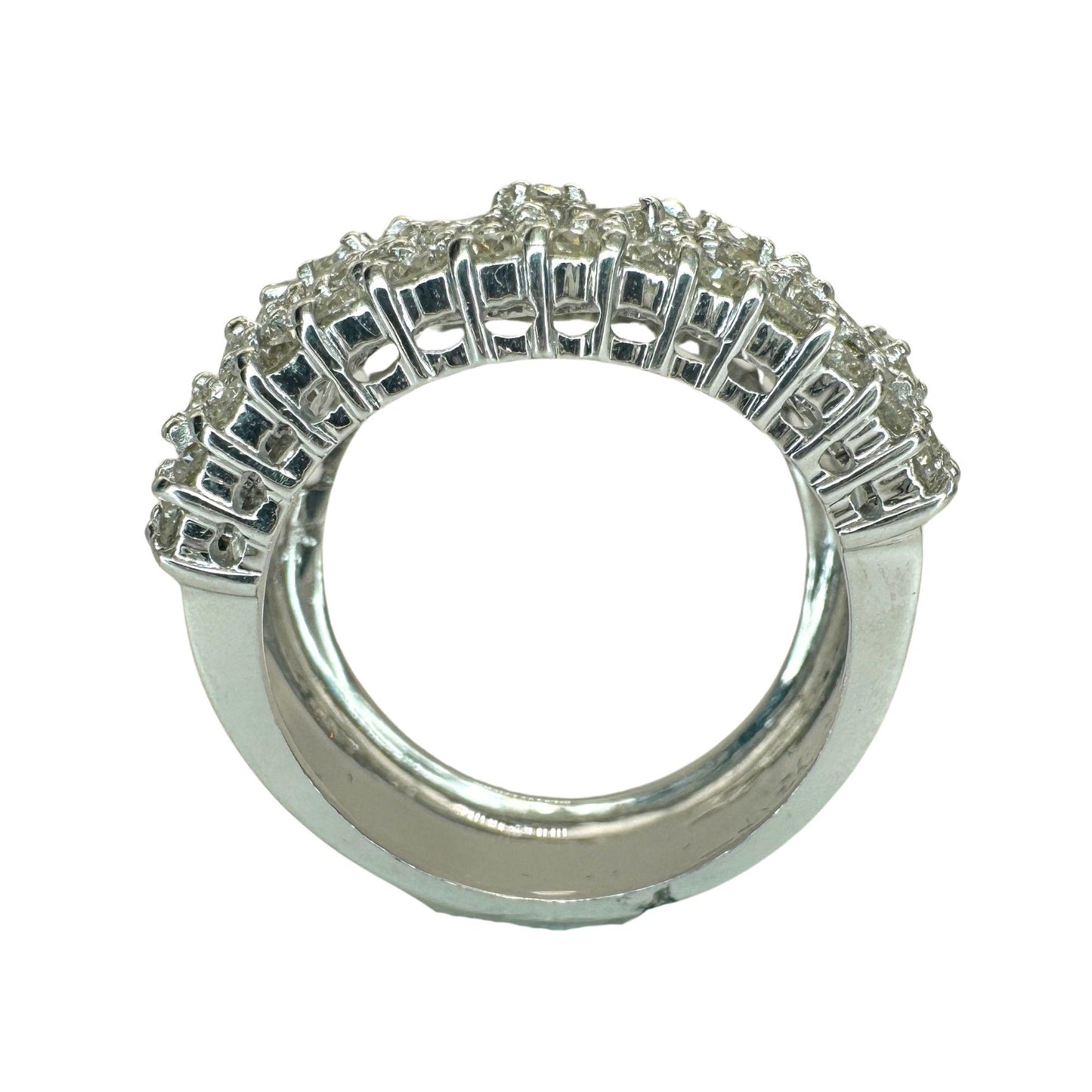 18k Marquise Cut Diamond Wide Band Ring