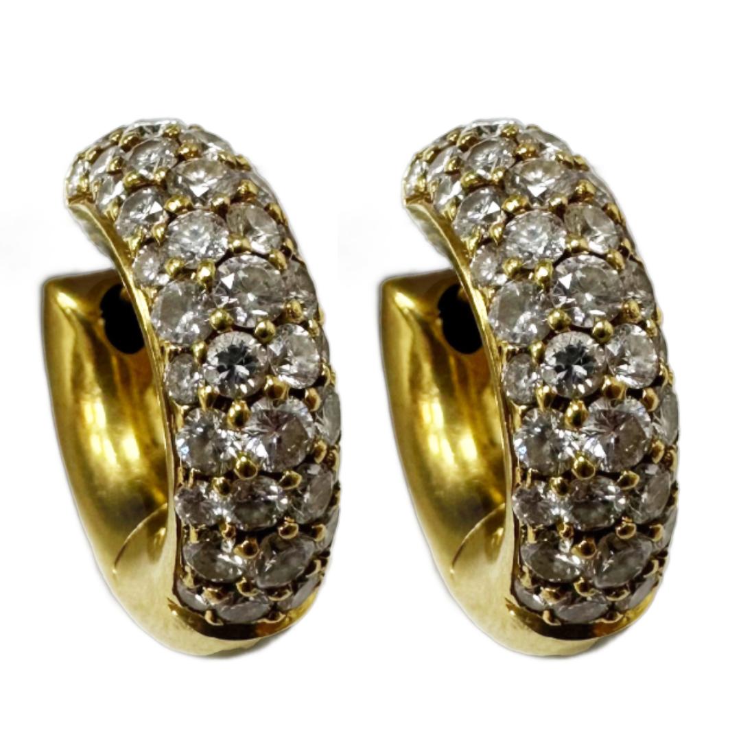 18k Estate Diamond Huggies