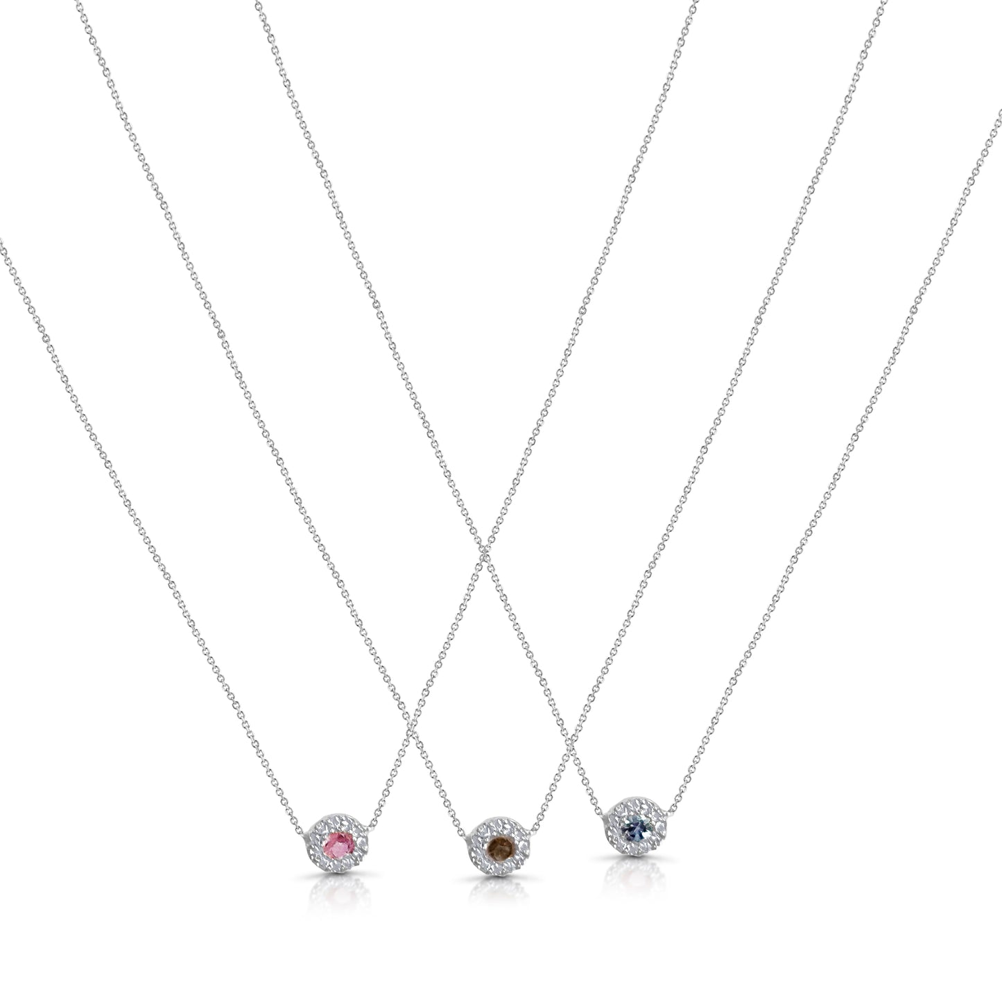 Brown Sapphire and Diamond Halo Pendant