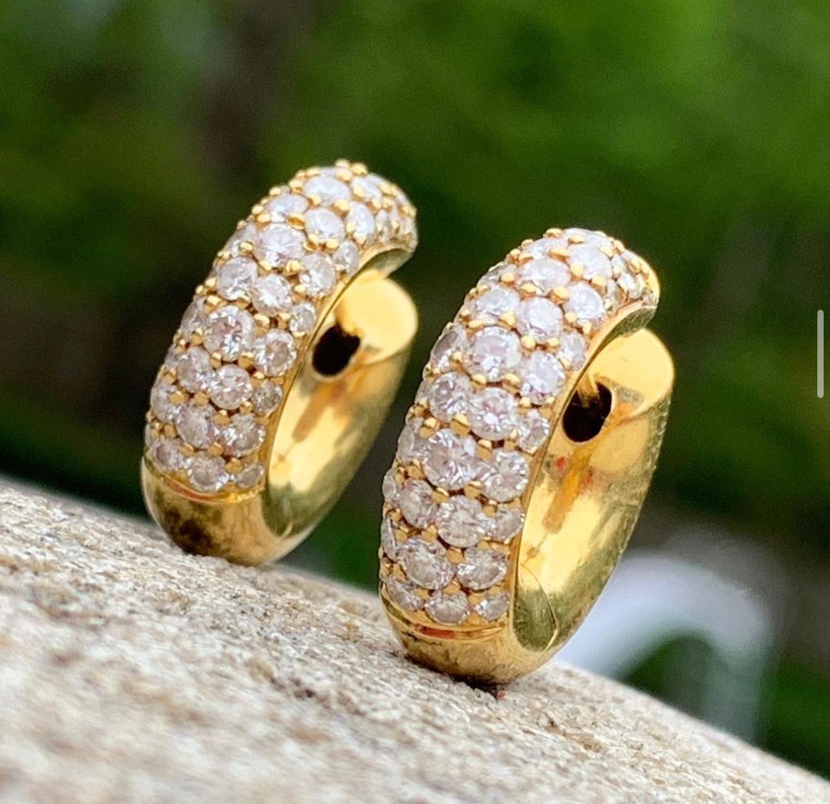 18k Estate Diamond Huggies