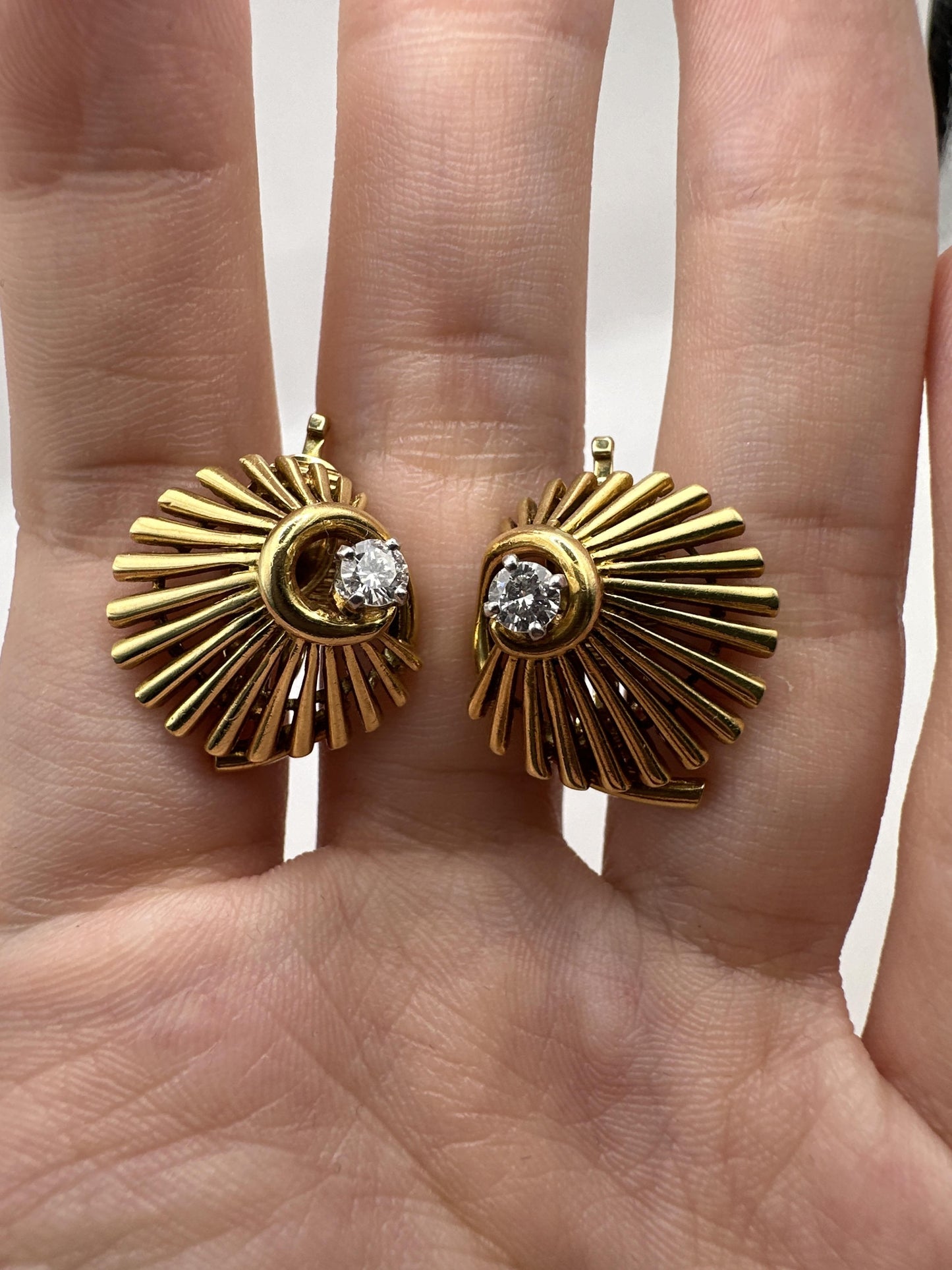 18k Cartier Diamond Ear Clips