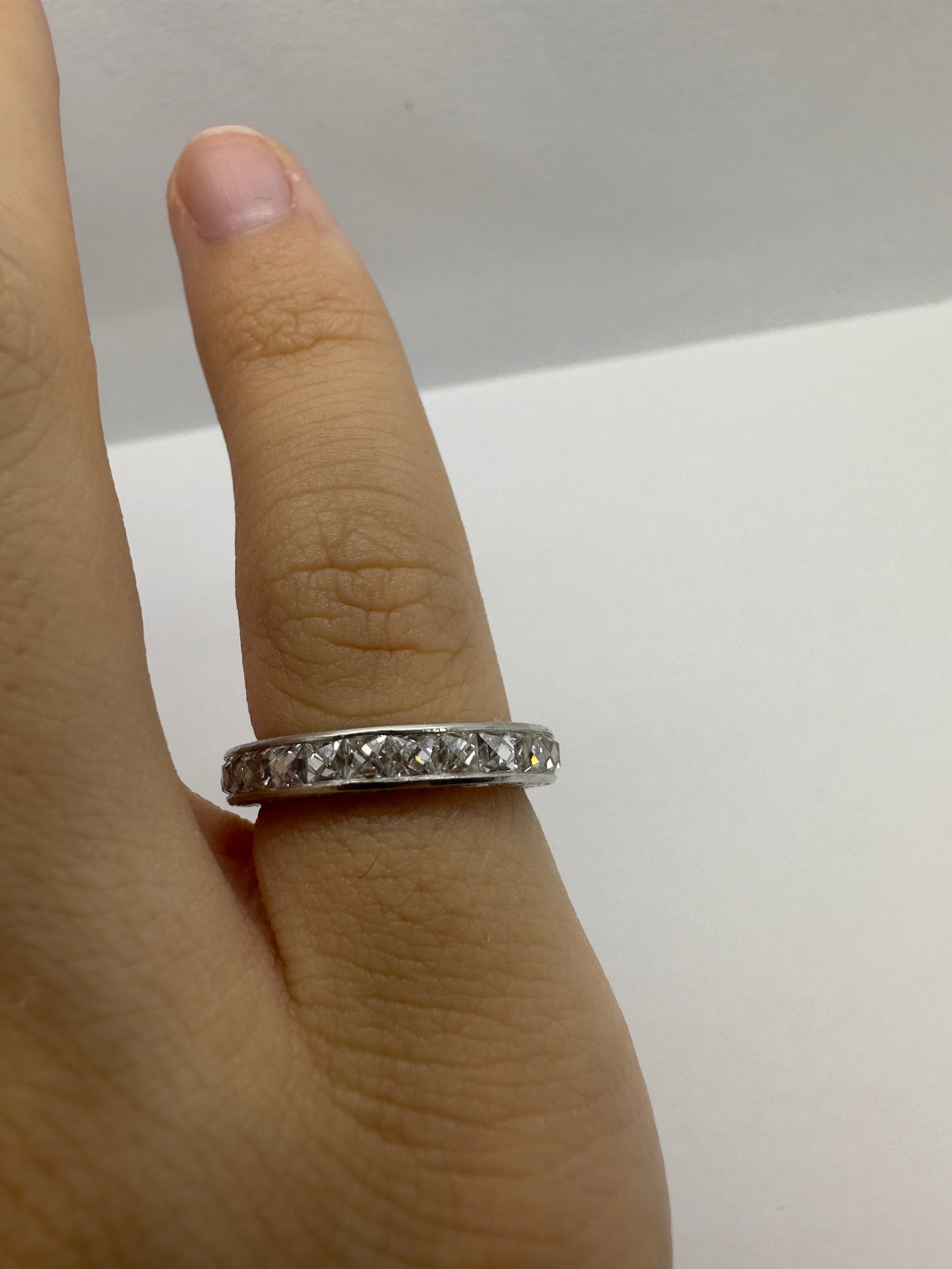 2.50 ct. Hand Engraved Platinum Repurposed French Cut Diamond Ring