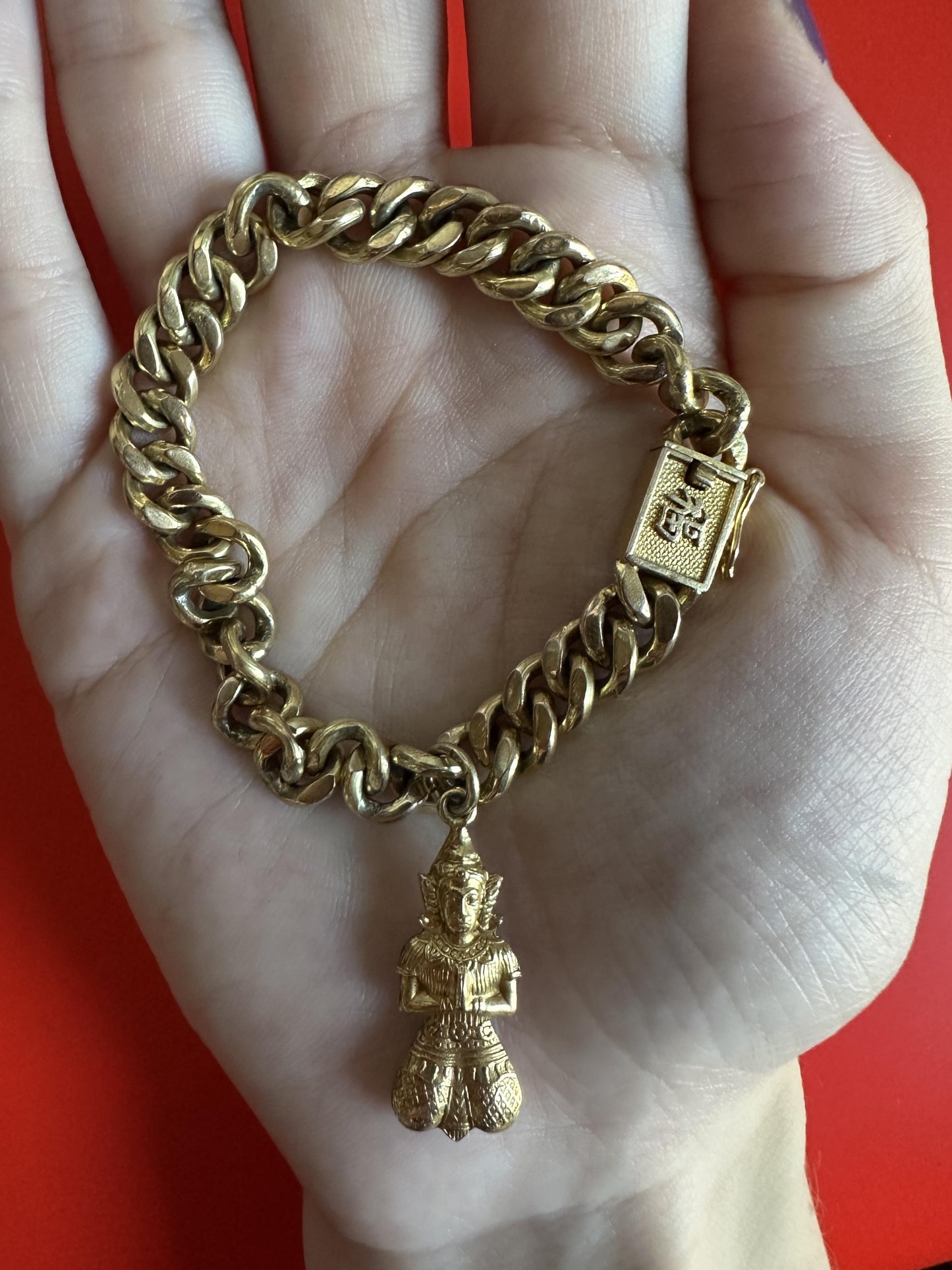 14k Good Fortune Bracelet with Chinese Character